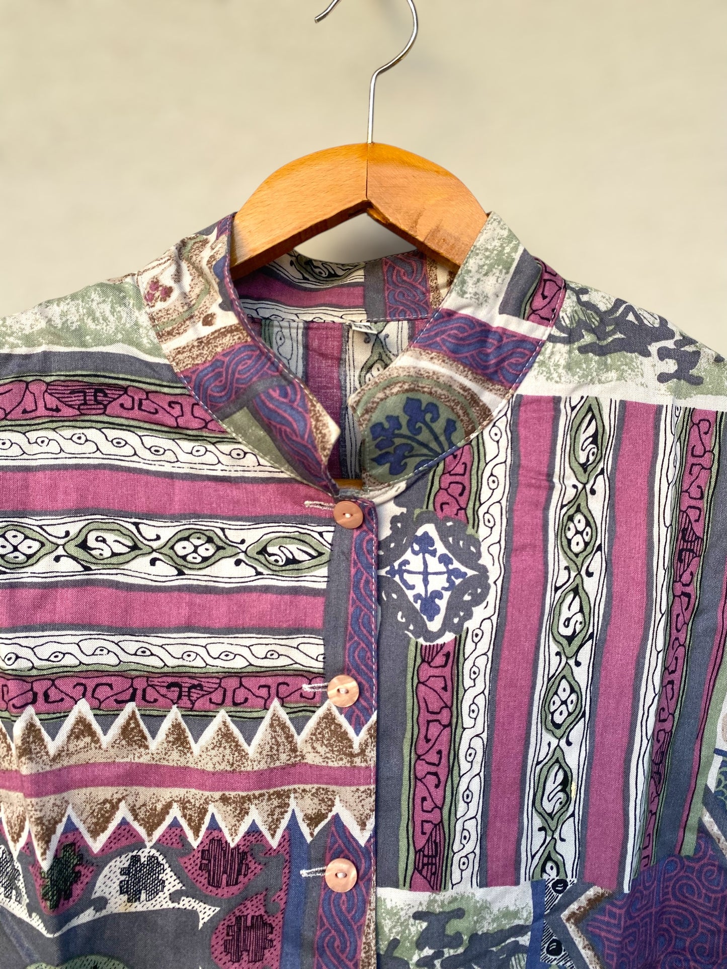 Vintage mix print shirt
