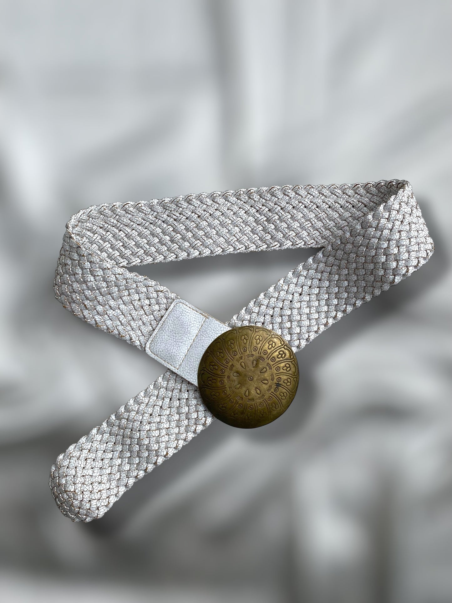 Statement 00s leather belt with big buckle
