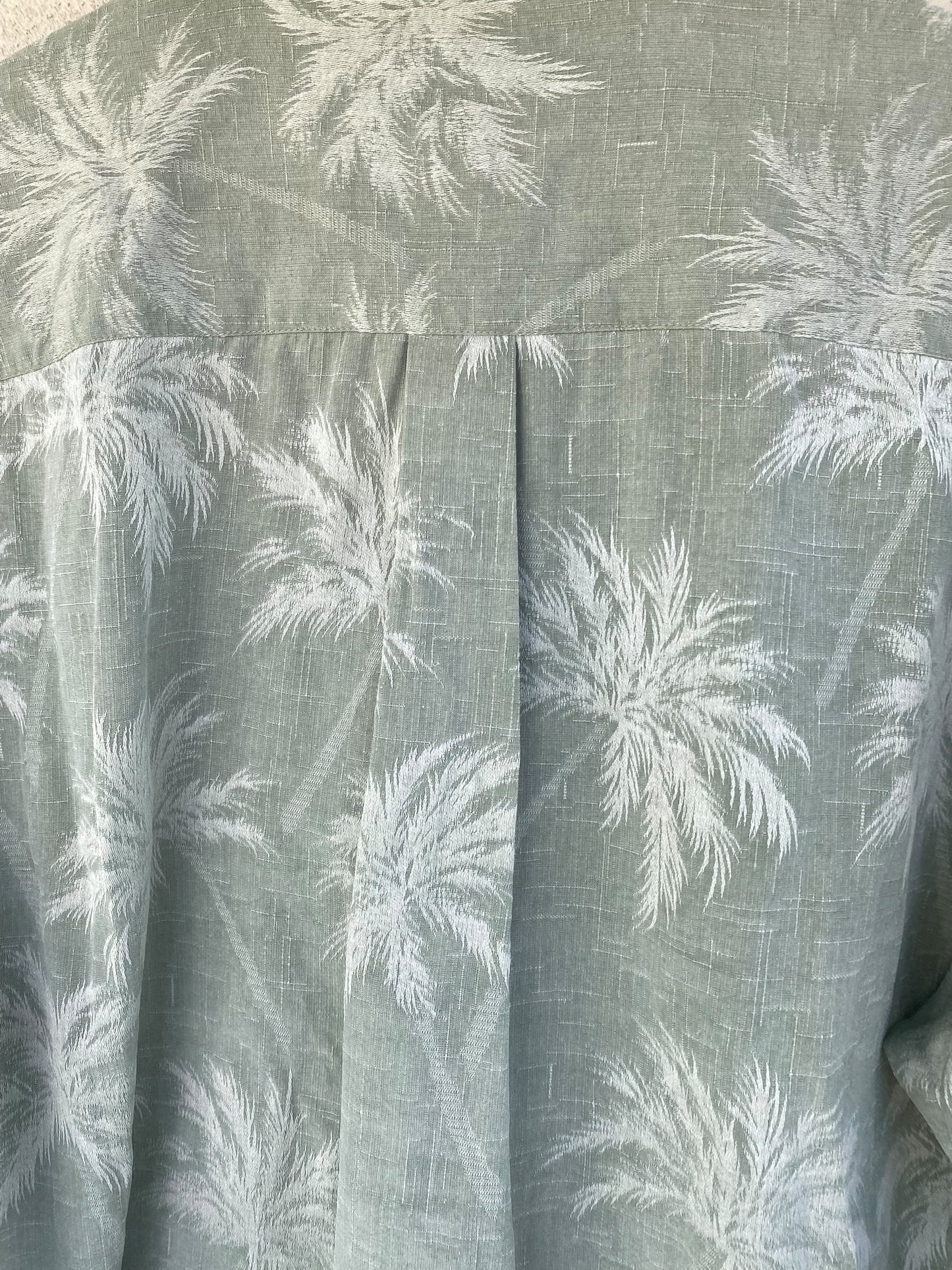 Silk mint Hawaiian shirt
