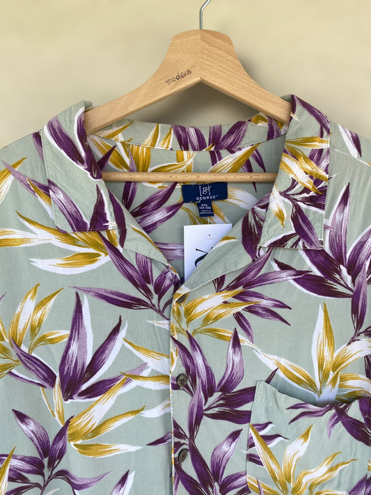 Hawaiian leaves vintage shirt