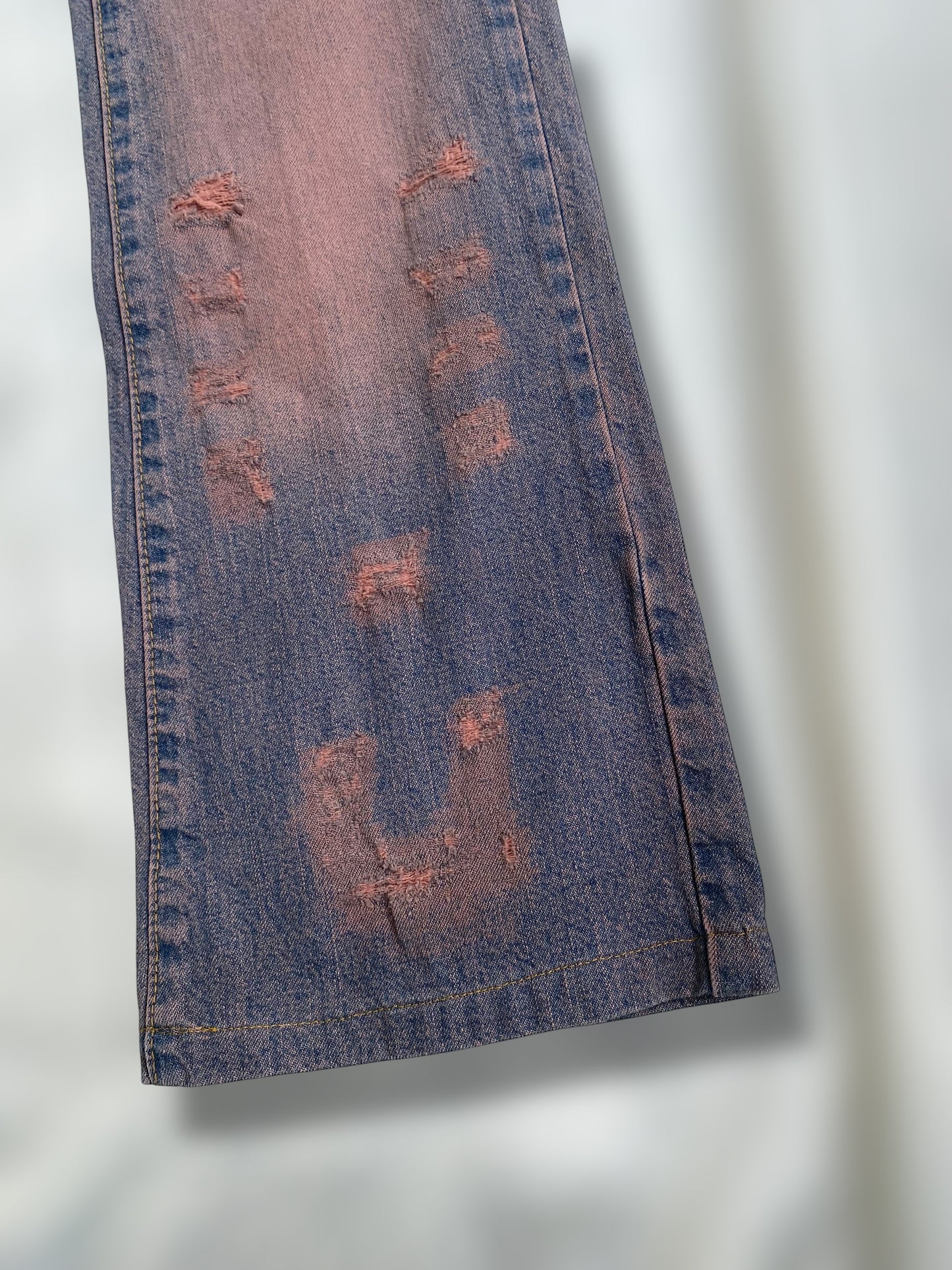 00s low waisted jeans with dusty pink shades