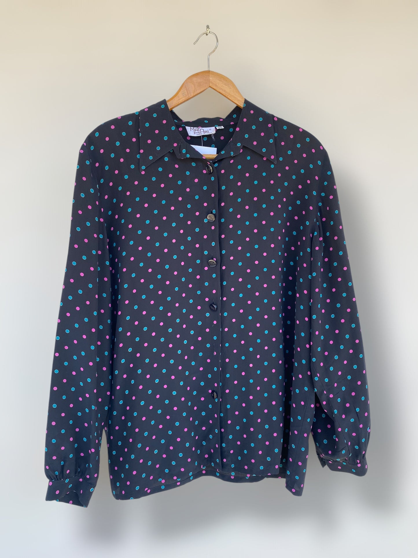 Polca dot silk vintage shirt