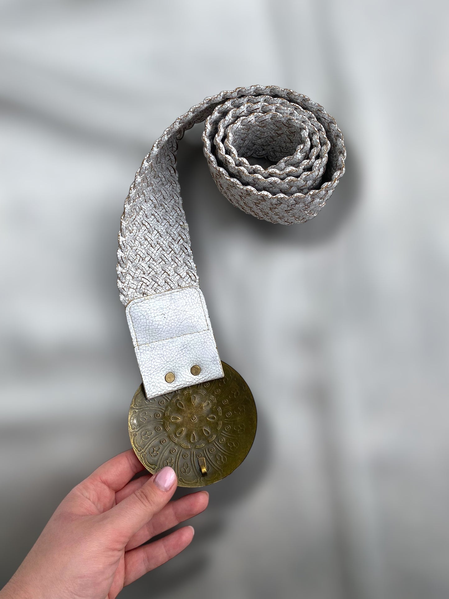 Statement 00s leather belt with big buckle