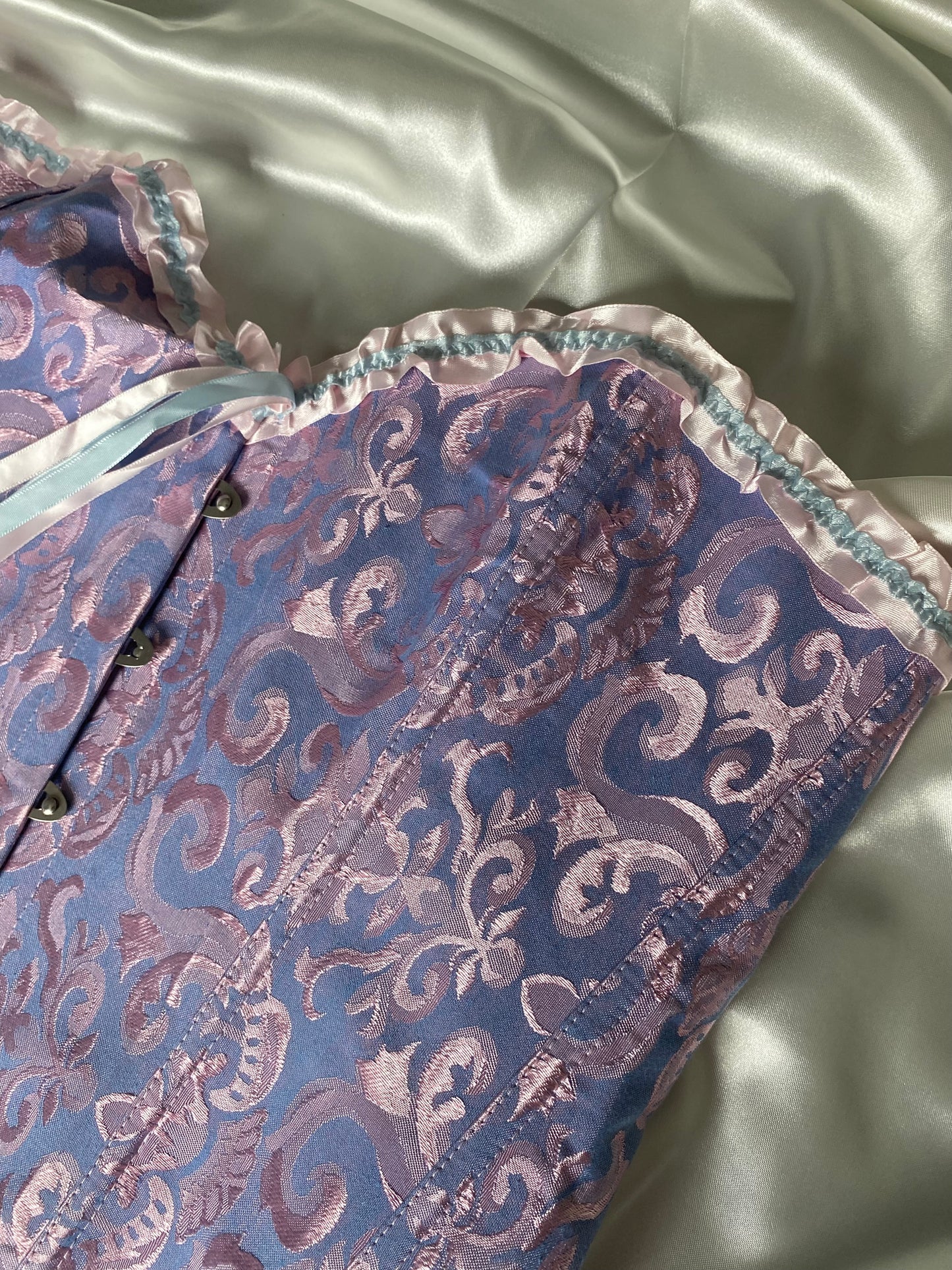 Pink with purple imperial corset