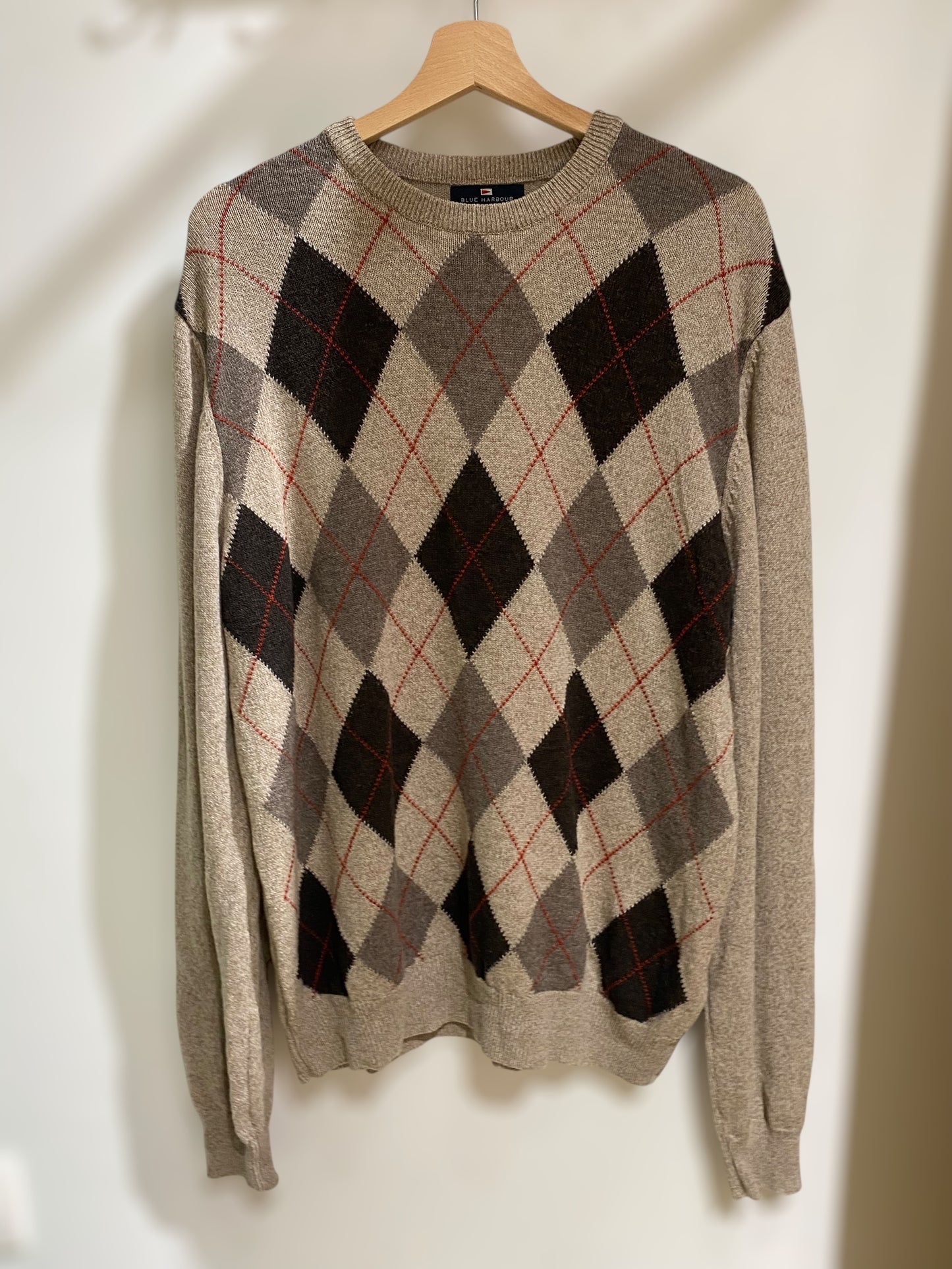 Vintage woolen argyle sweater