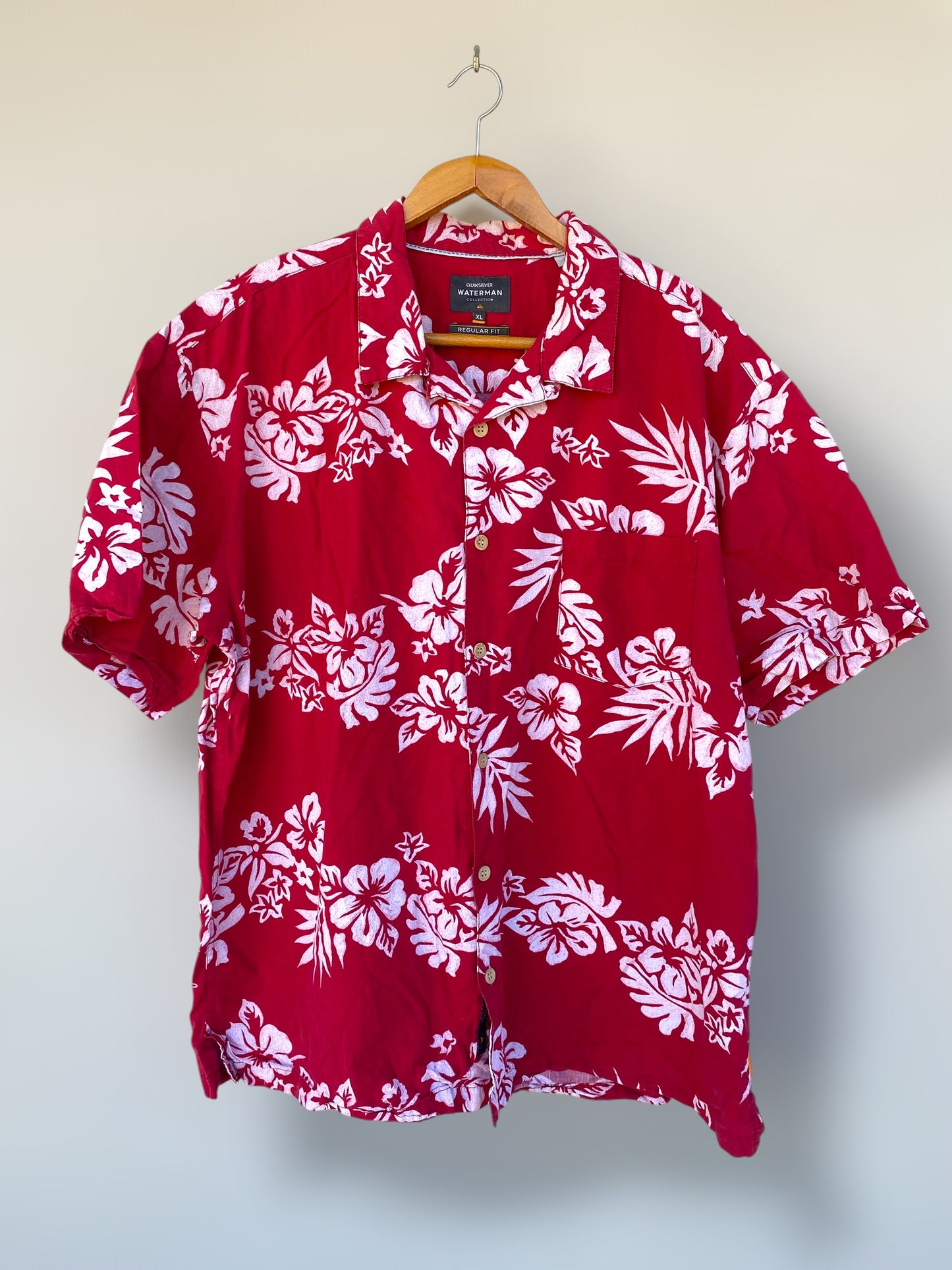 Quicksilver Waterman collection Hawaiian shirt