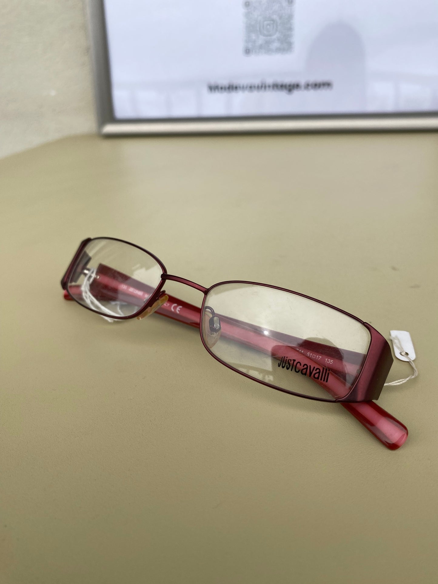 Just Cavalli dark pink 00s eyeglasses