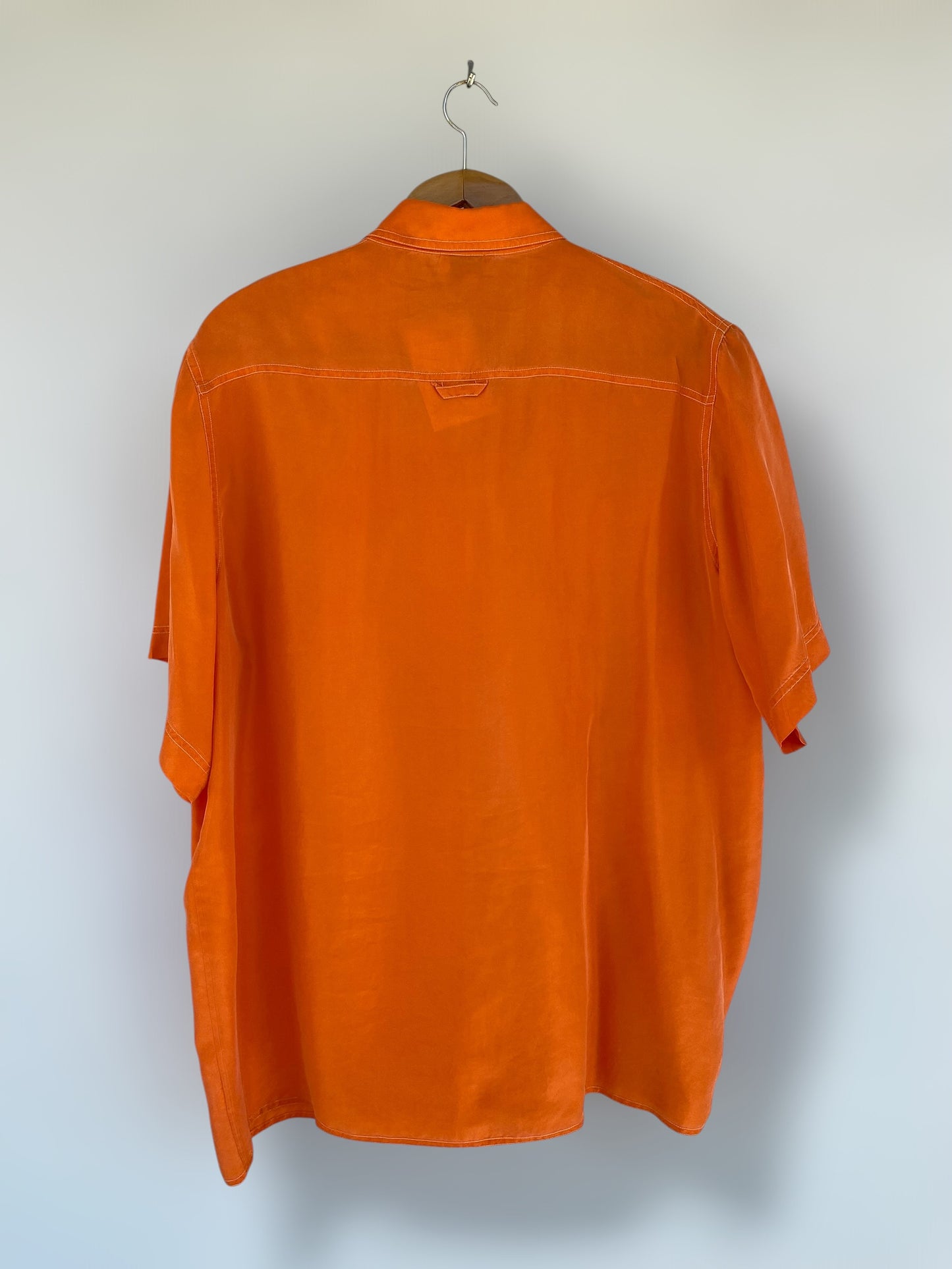“Mandarin” silk vintage shirt