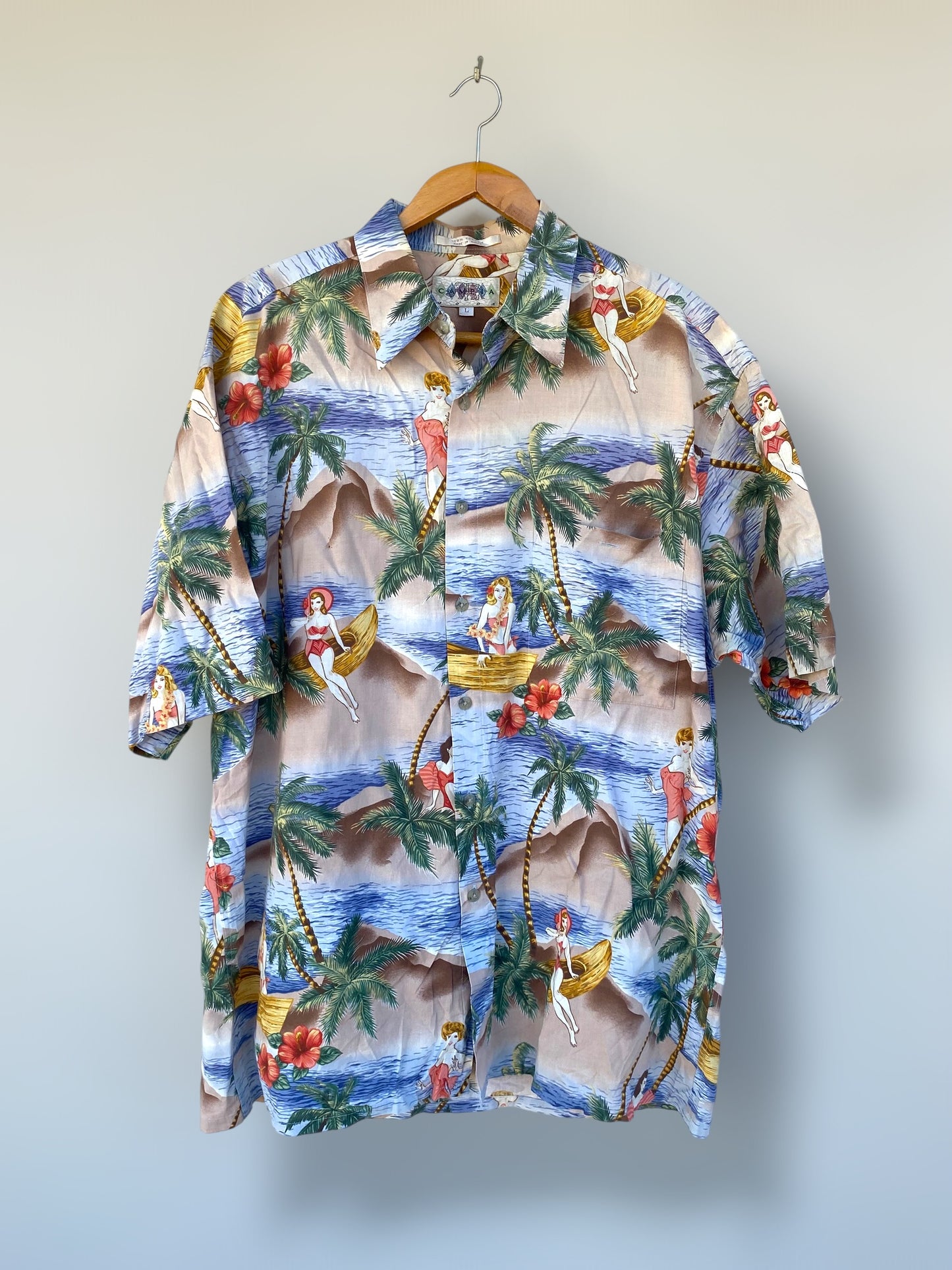 “Hawaiian woman” vintage shirt