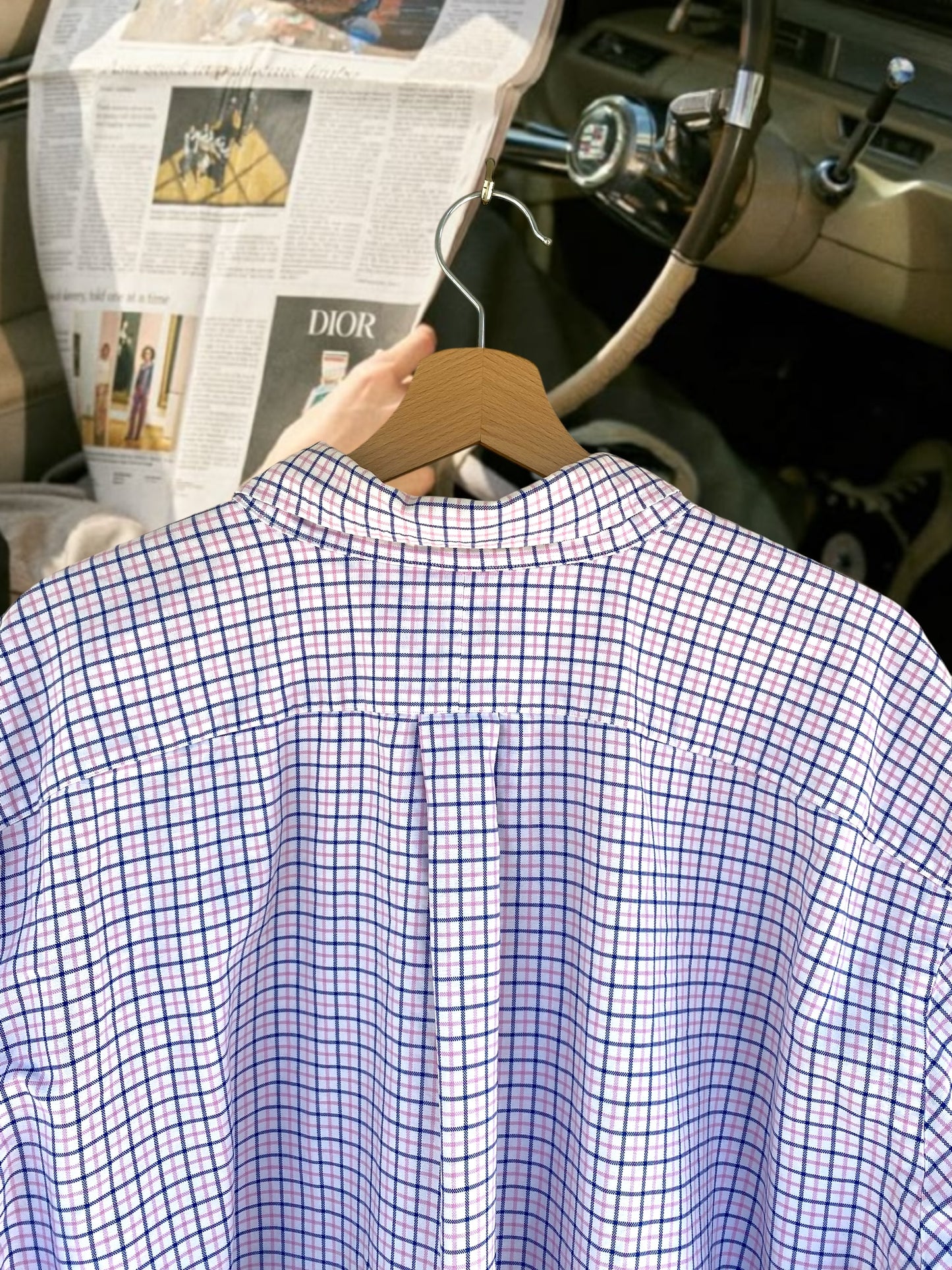 Pink and blue checkered Ralph Lauren