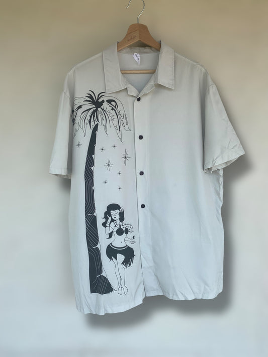 Hawaiian woman vintage shirt