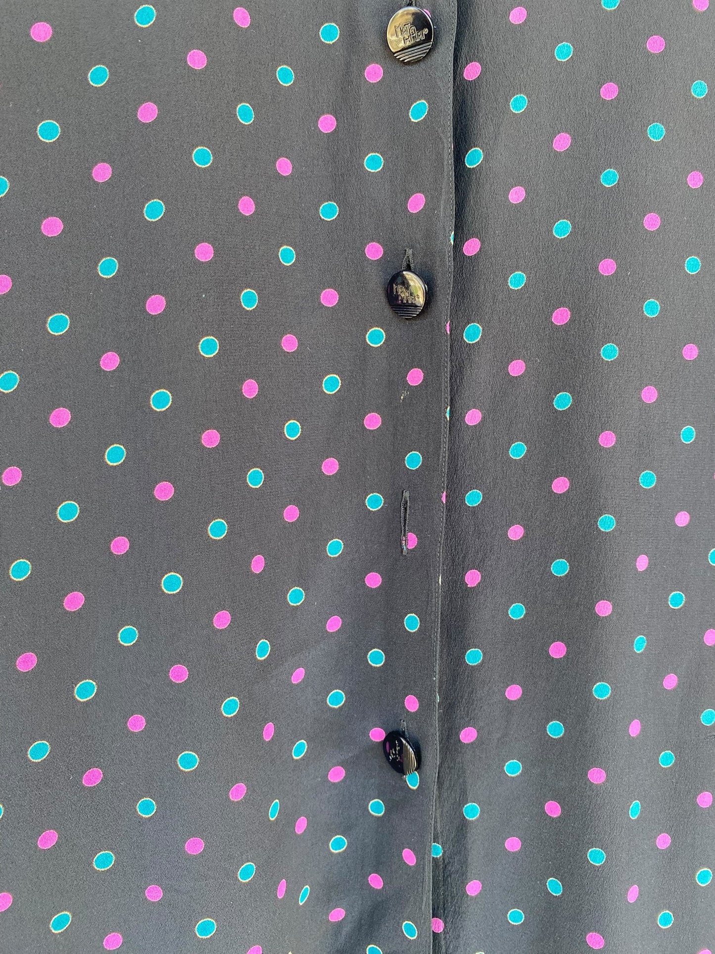 Polca dot silk vintage shirt