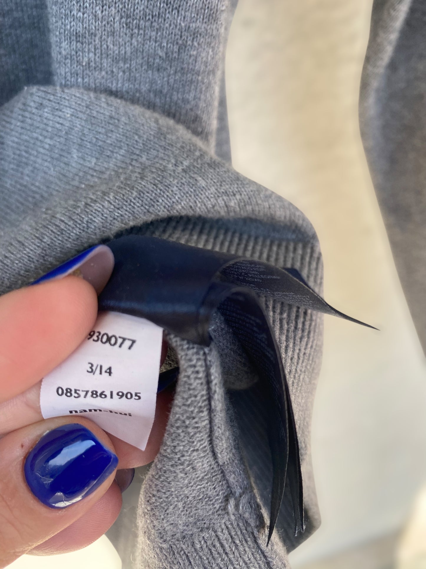 Tommy Hilfiger grey cotton sweater