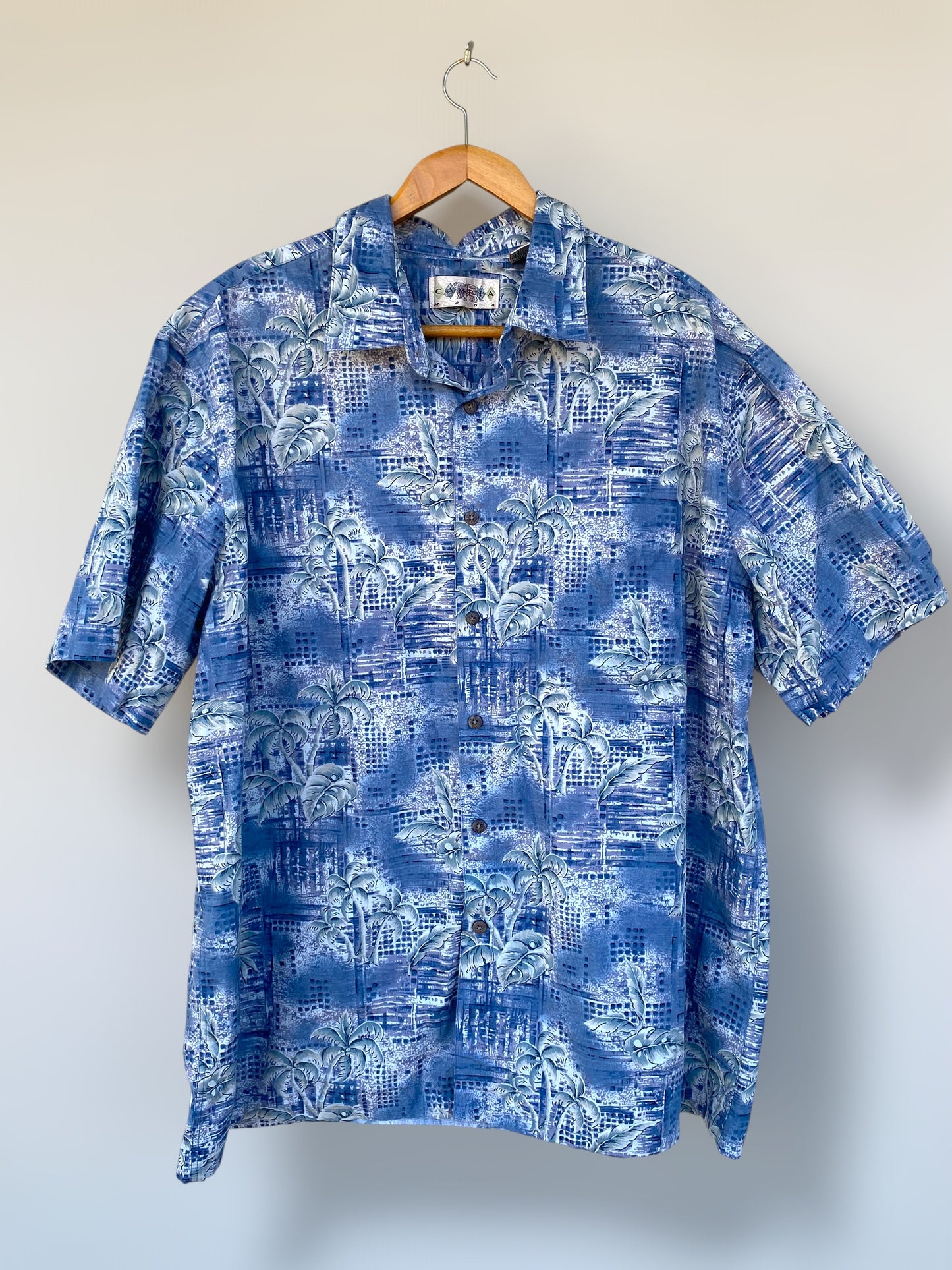 “Blue palm trees” Hawaiian shirt