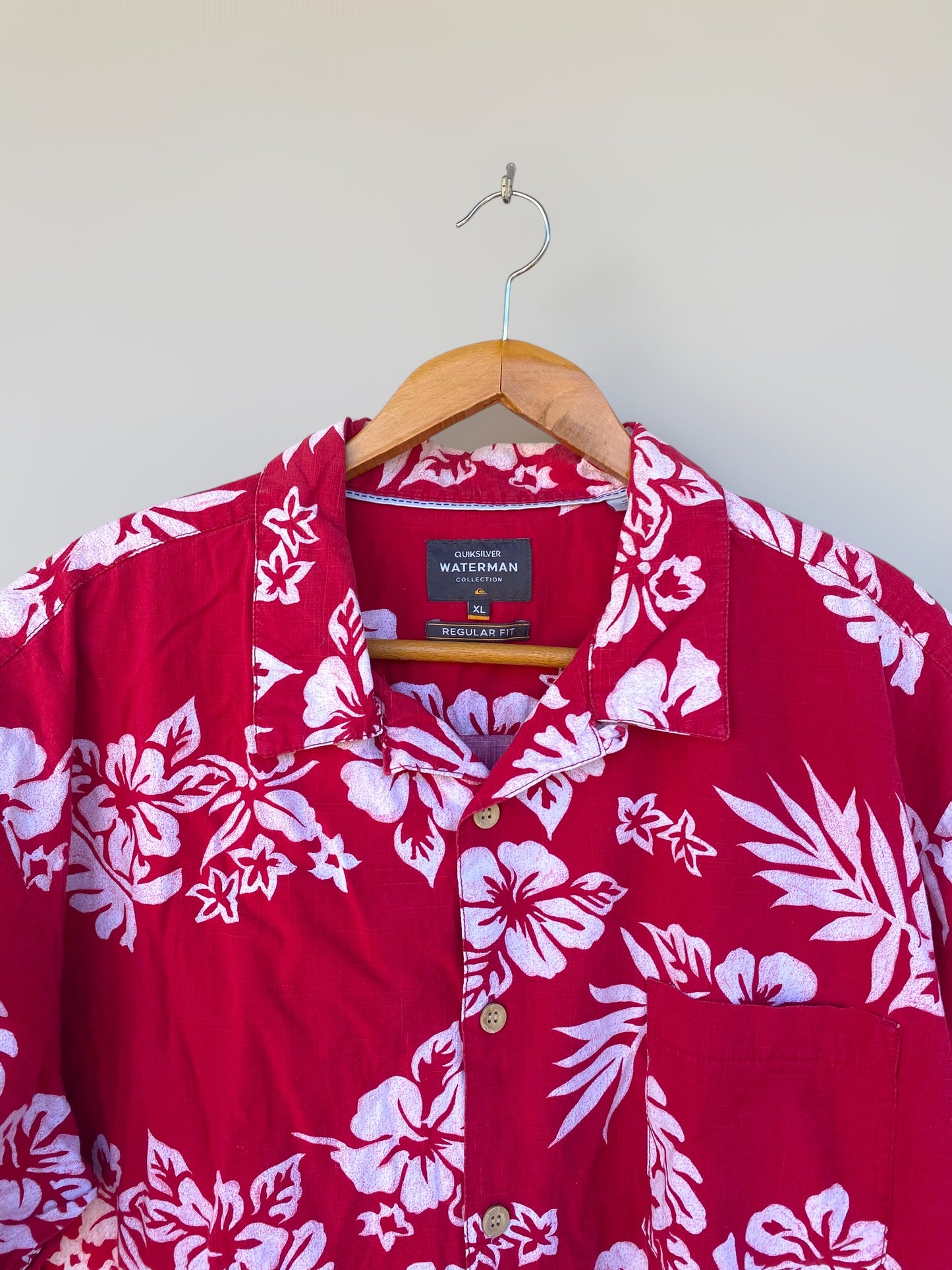 Quicksilver Waterman collection Hawaiian shirt