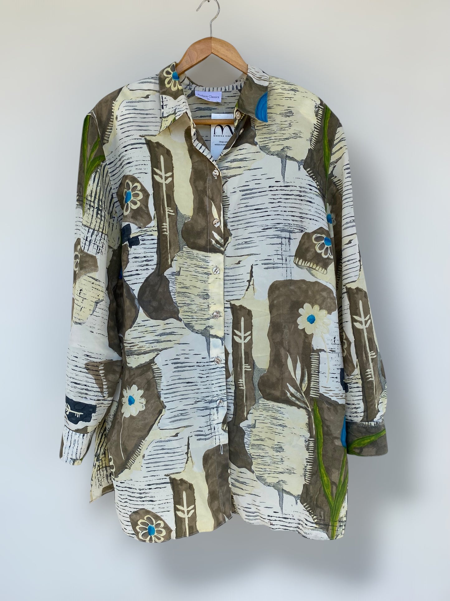 “Flowers on a wall” vintage shirt