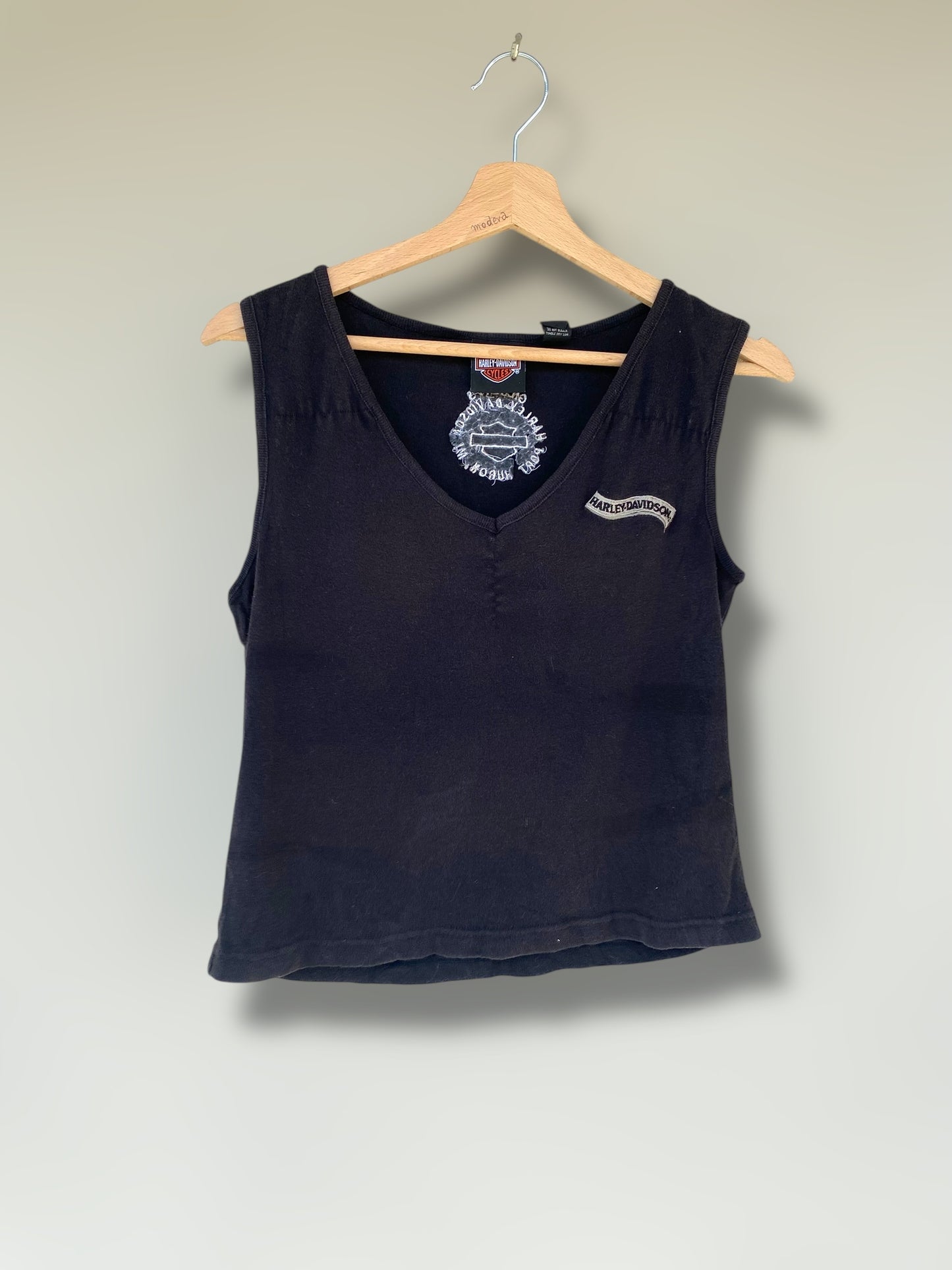 Vintage Harley Davidson woman top