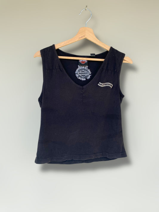 Vintage Harley Davidson woman top