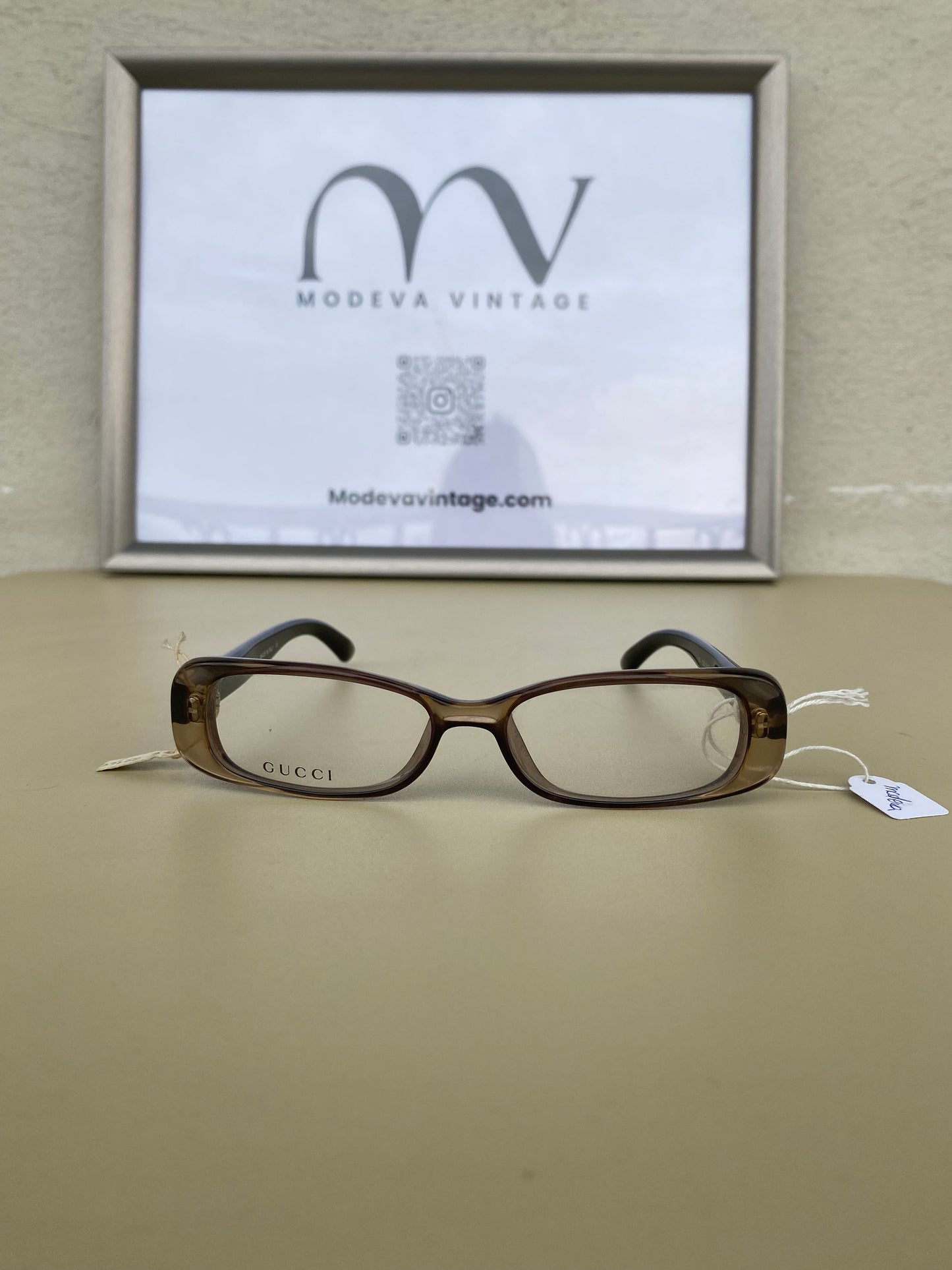 Gucci 00s eyeglasses in caramel color