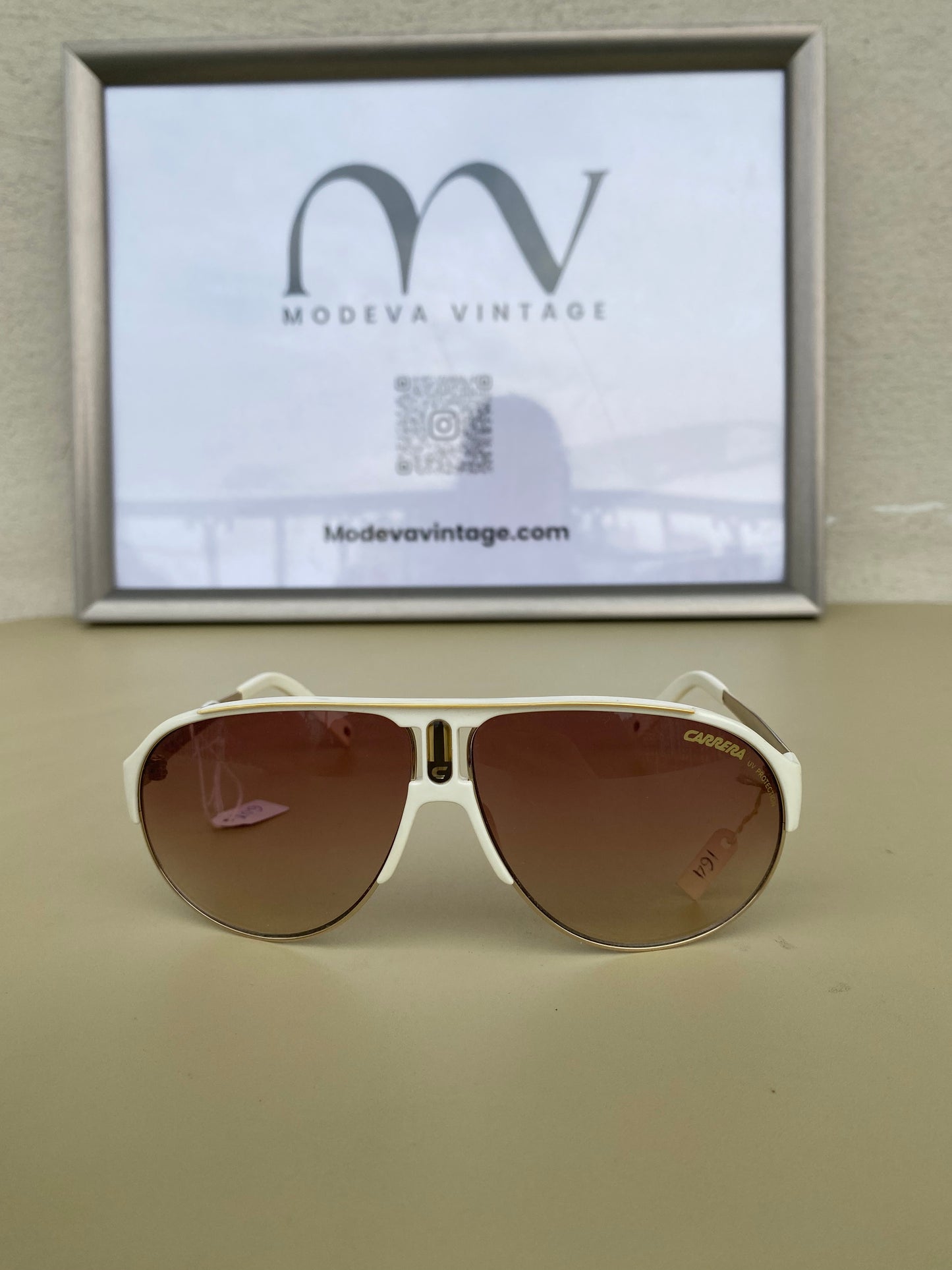 Vintage white Carera sunglasses