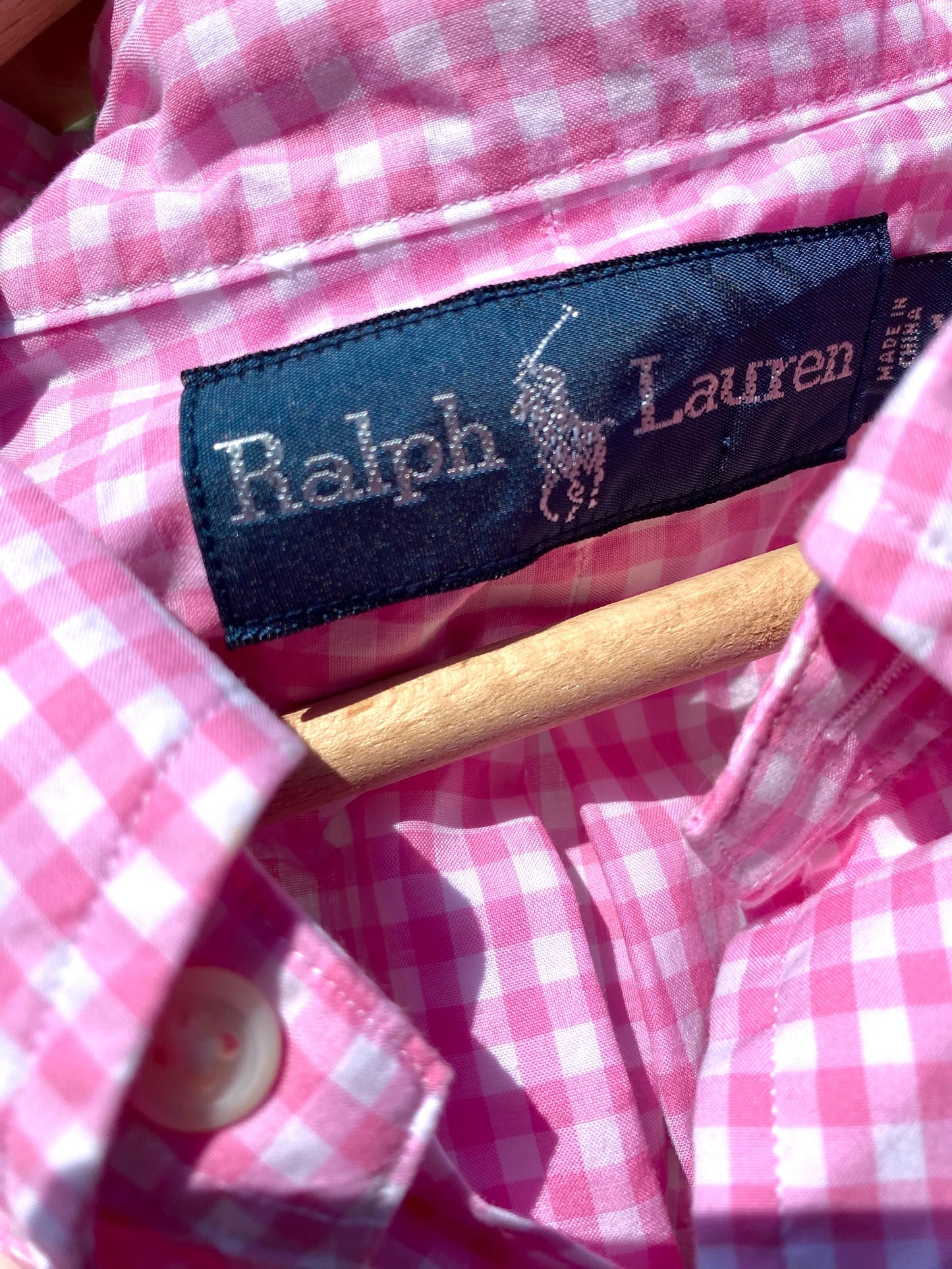 Ralph Lauren pink checkered shirt