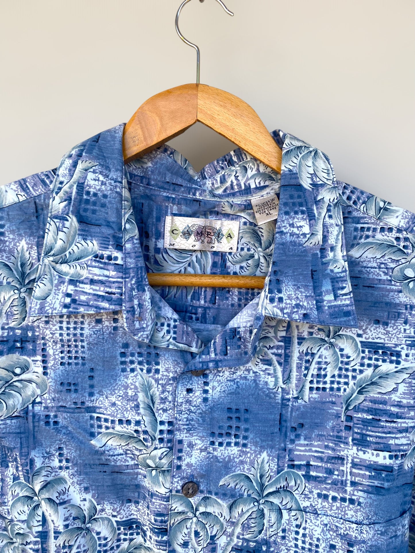 “Blue palm trees” Hawaiian shirt