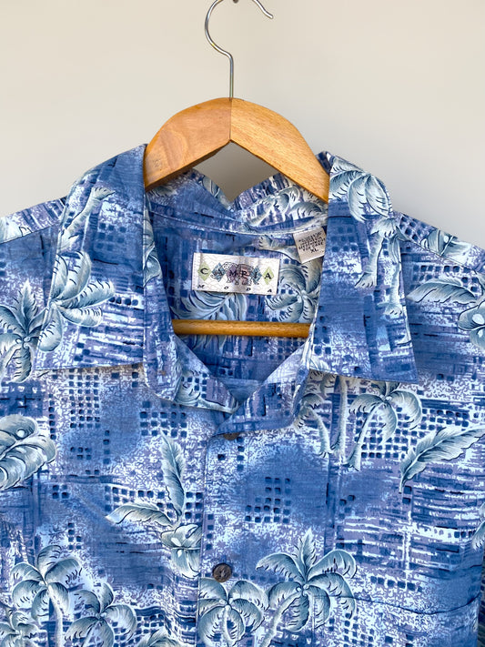“Blue palm trees” Hawaiian shirt