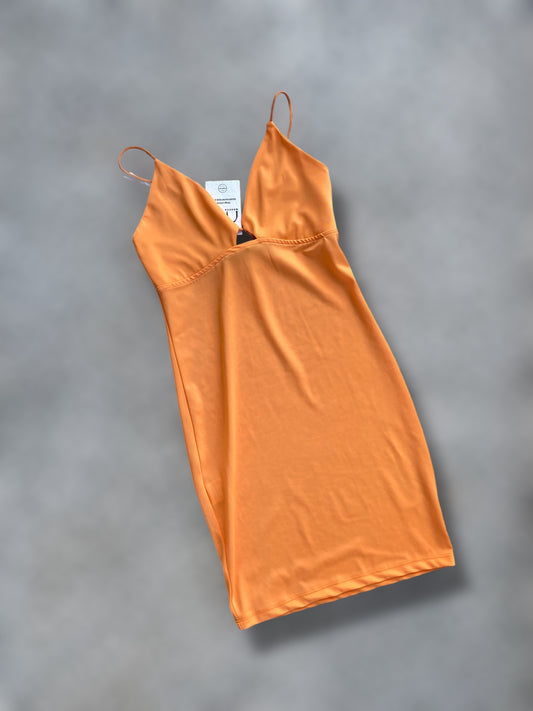 00s orange mini dress 🍊