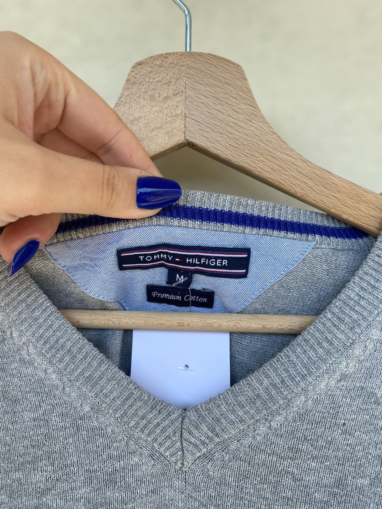 Tommy Hilfiger grey cotton sweater