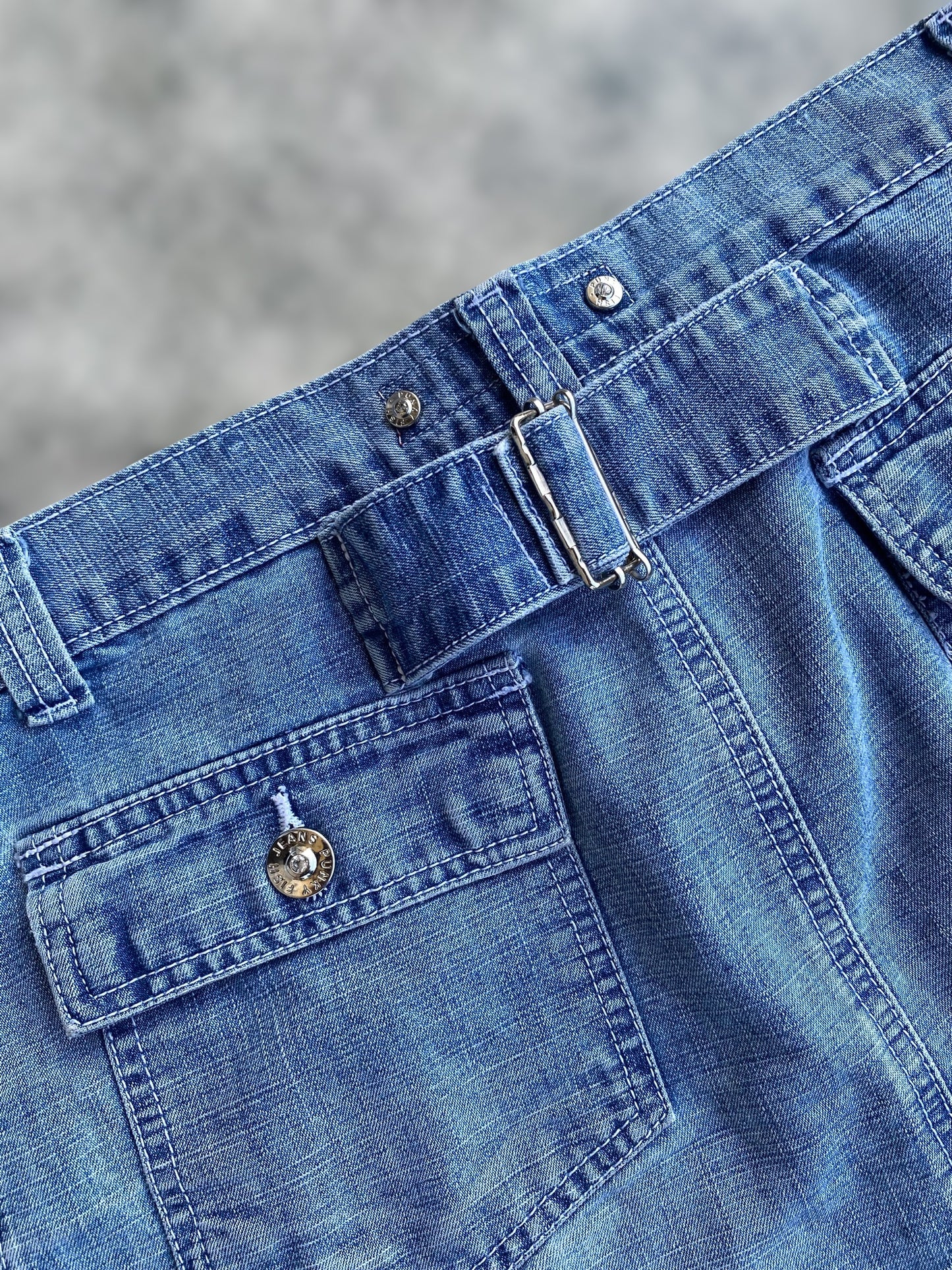 Vintage cargo Jean skirt