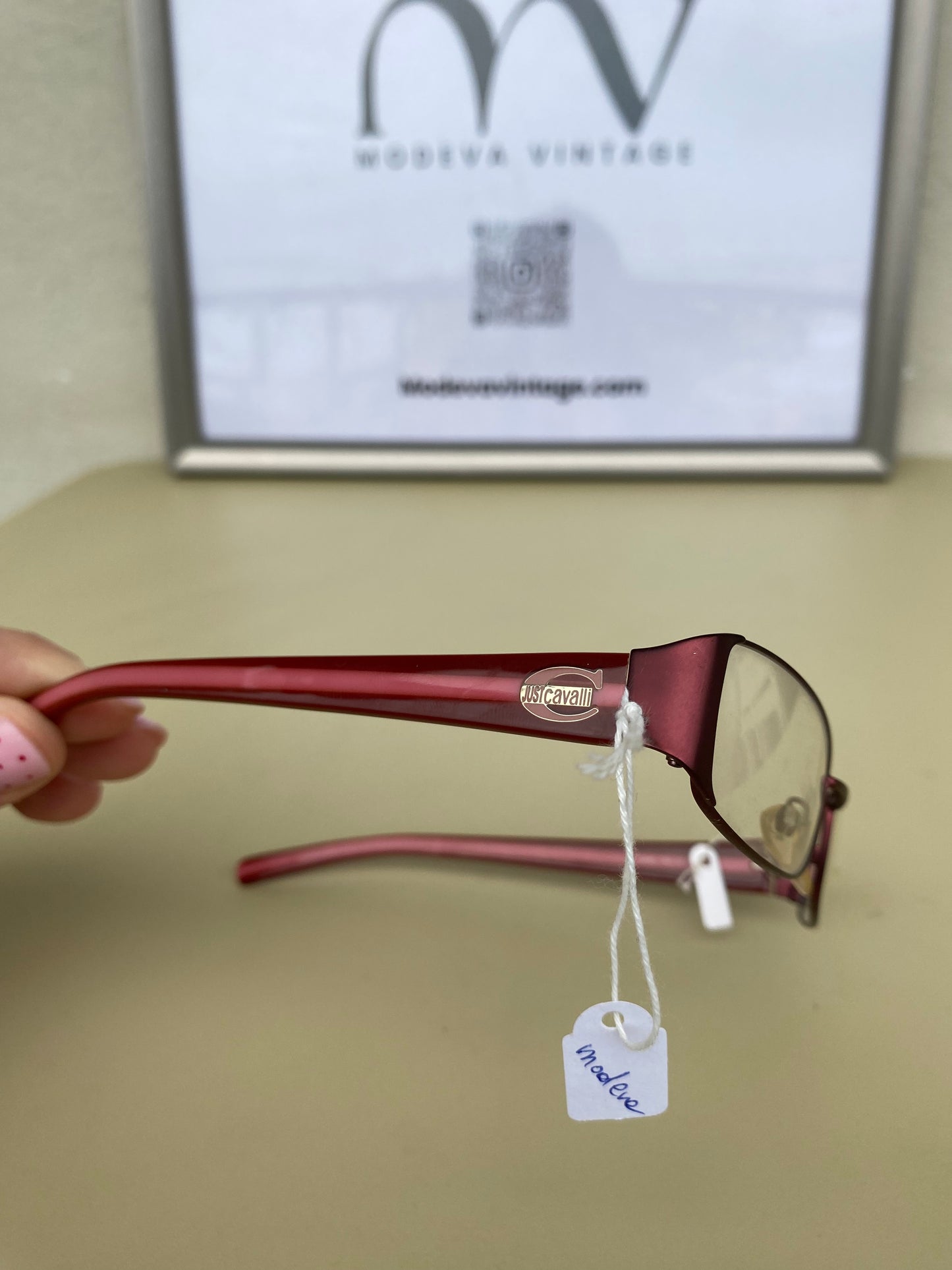 Just Cavalli dark pink 00s eyeglasses