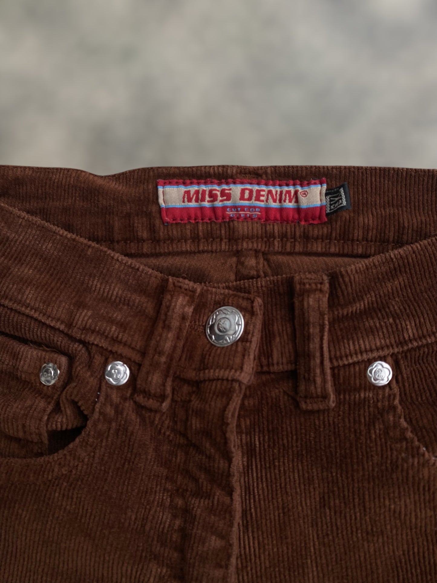 Vintage Miss denim corduroy flare reworked jean🧡🤎