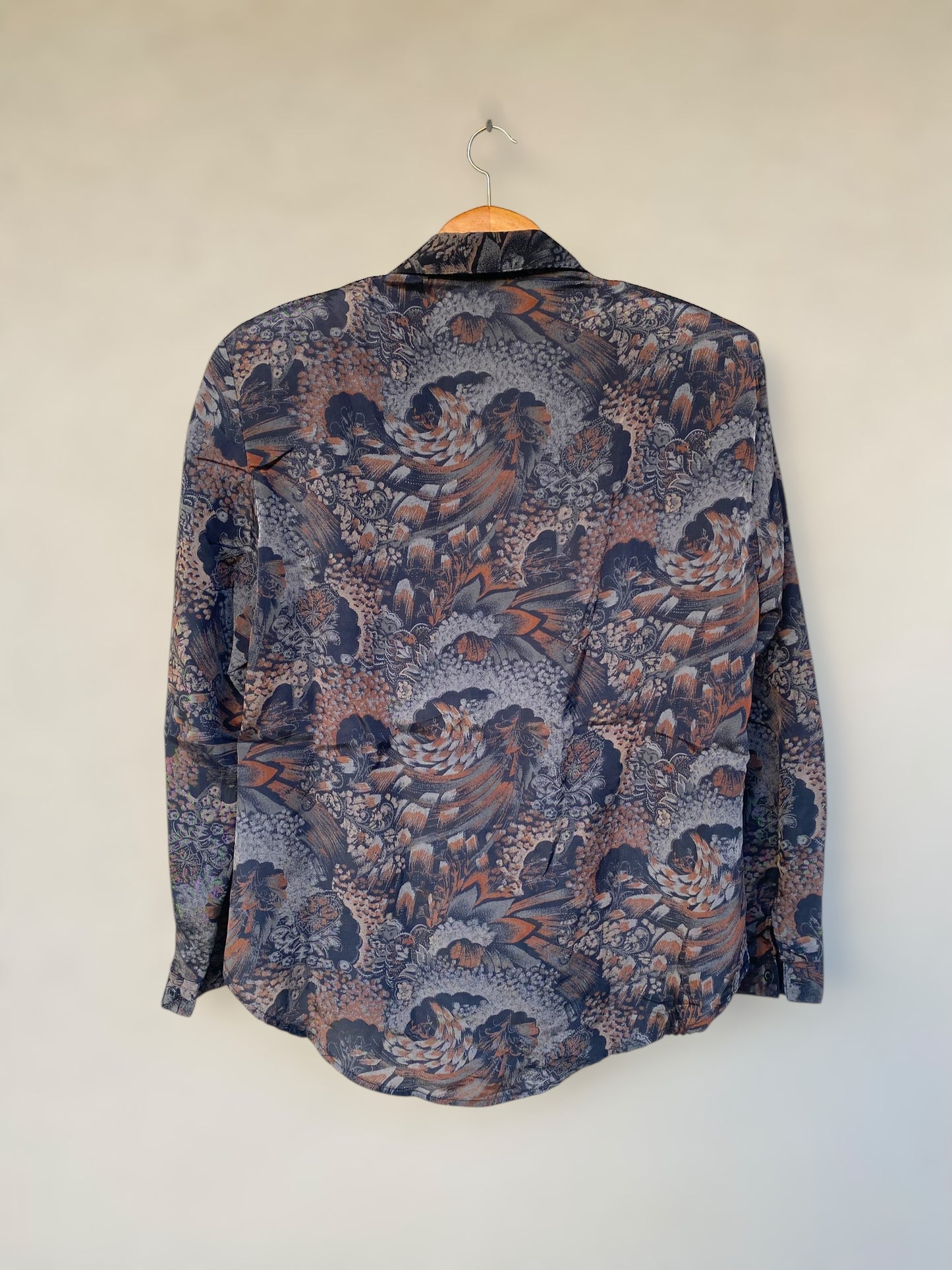 Vintage shirt with dark shiny print