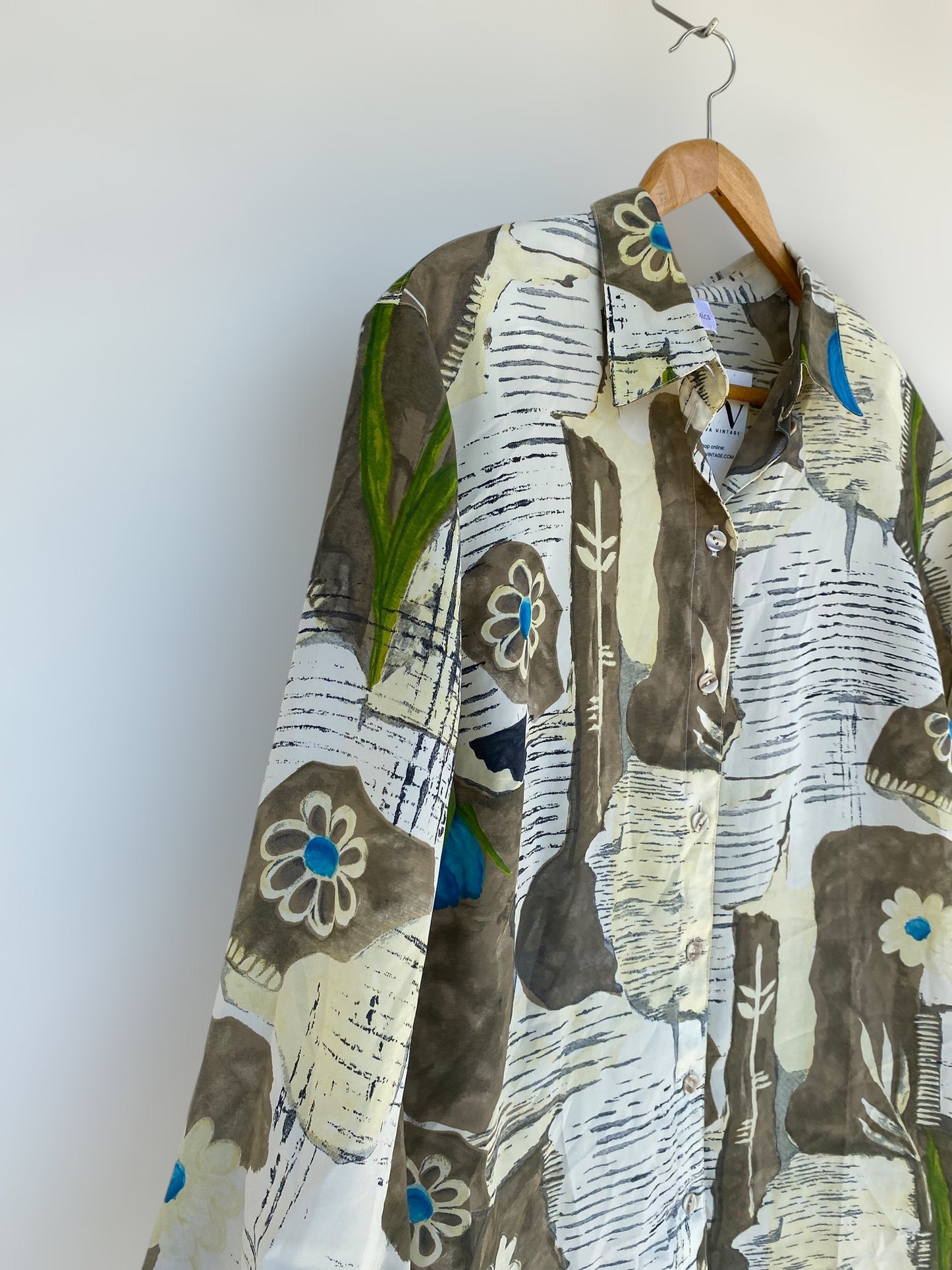 “Flowers on a wall” vintage shirt