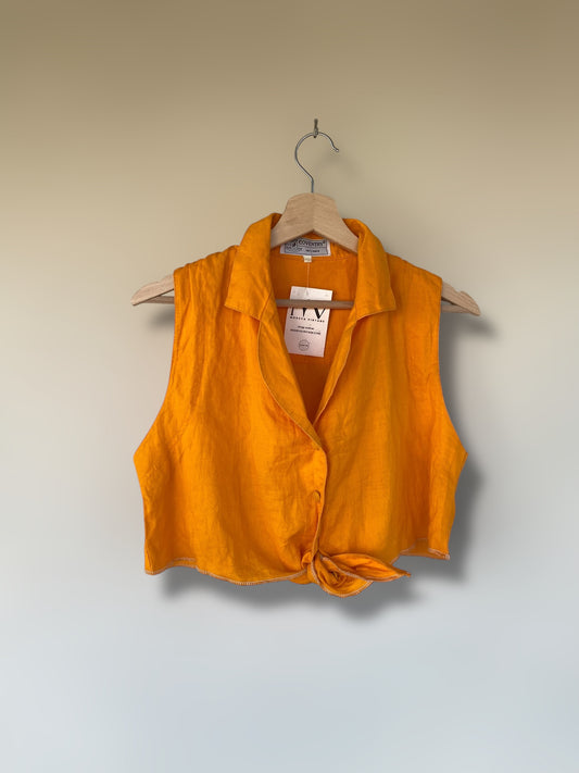 Vintage orange cropped shirt