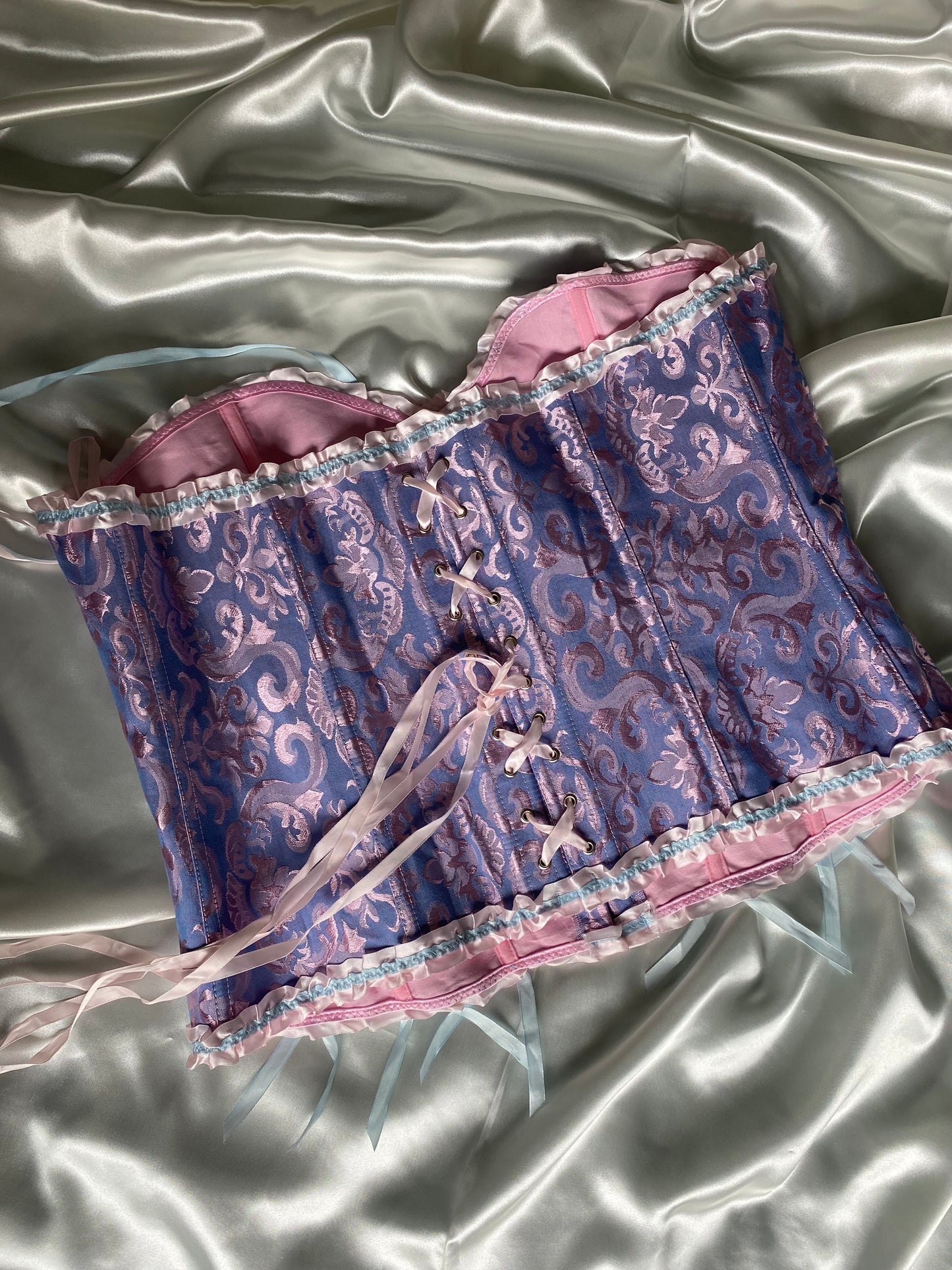 Pink with purple imperial corset