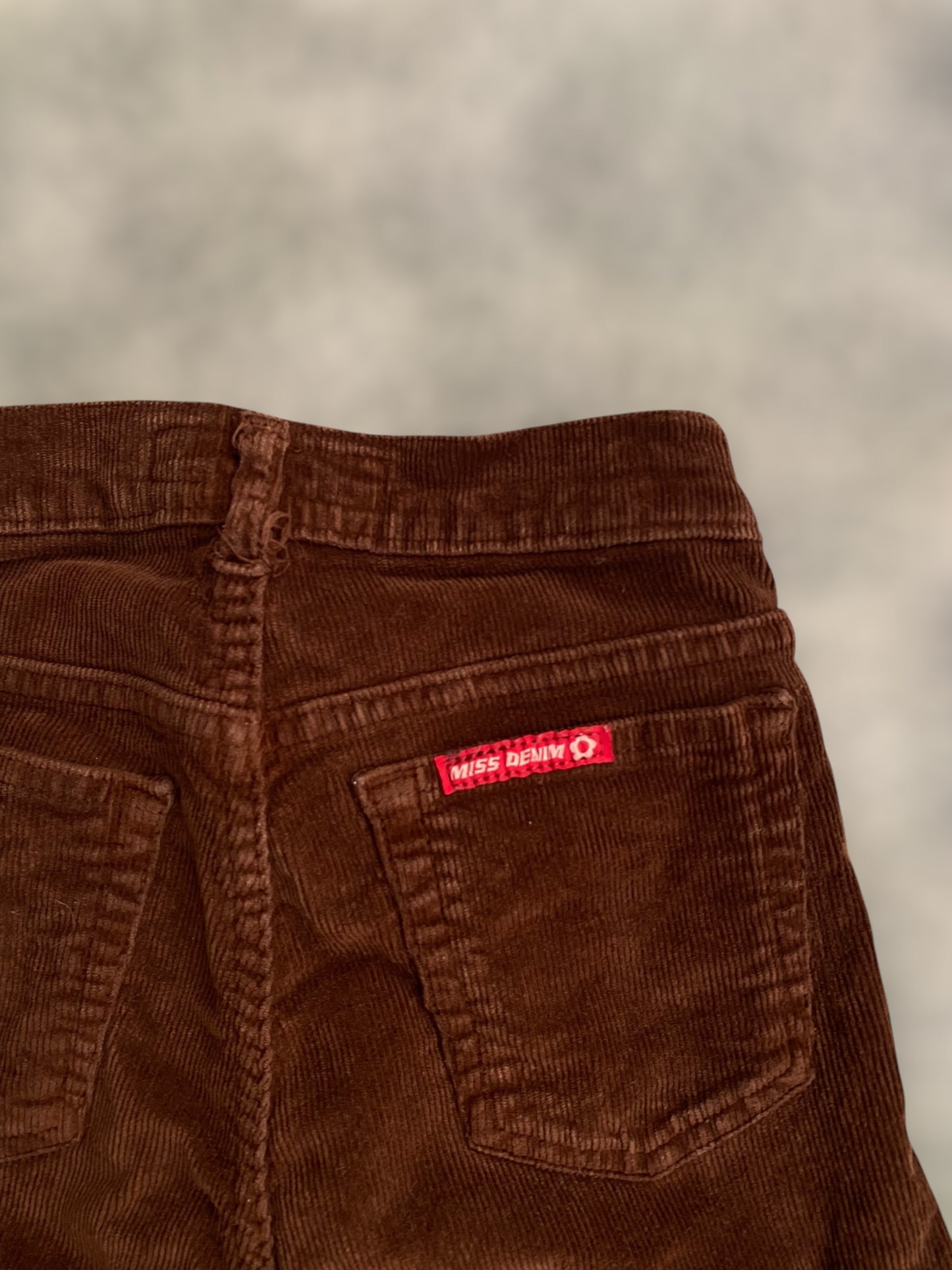 Vintage Miss denim corduroy flare reworked jean🧡🤎