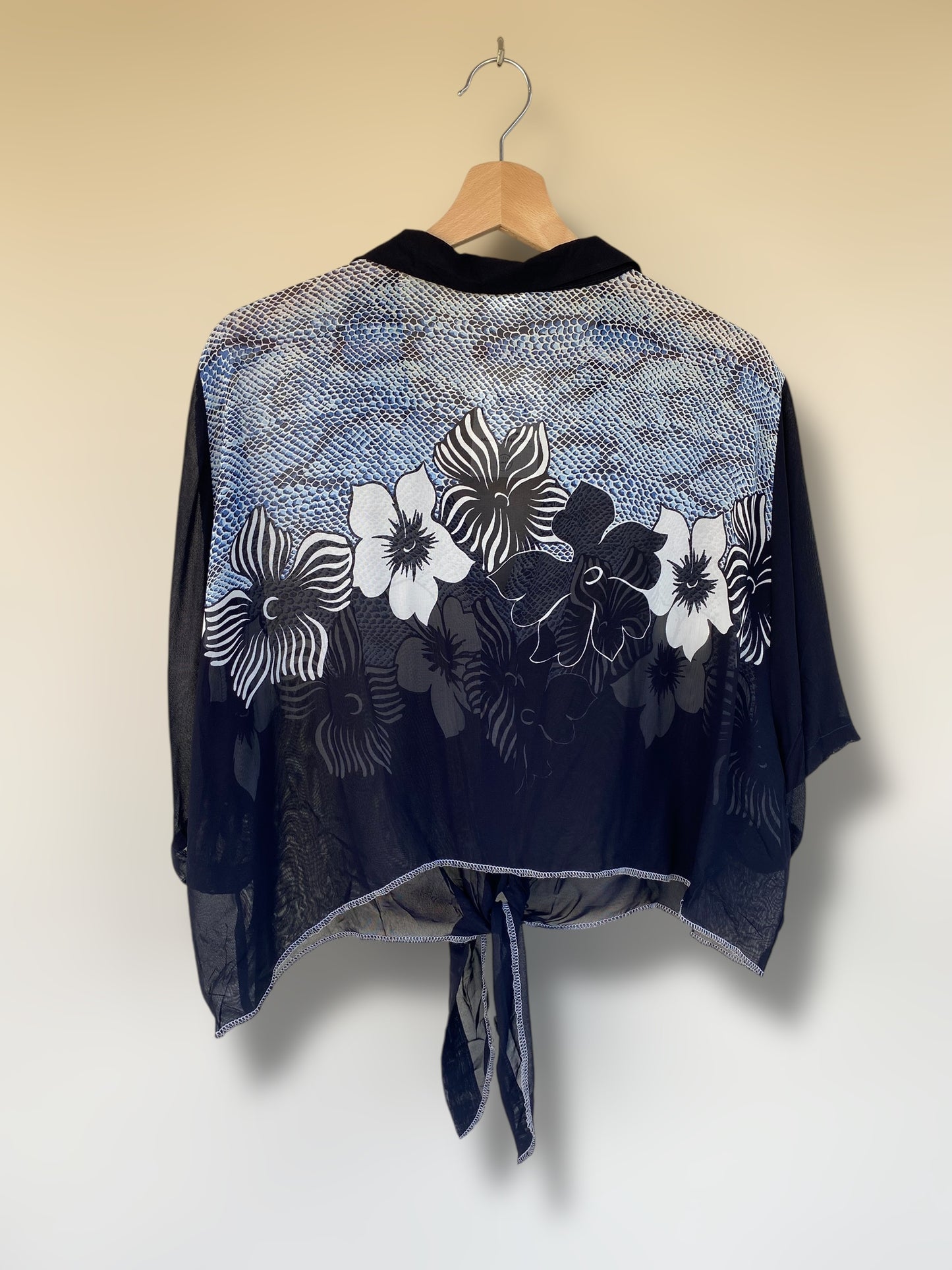 Vintage see through cropped shirt