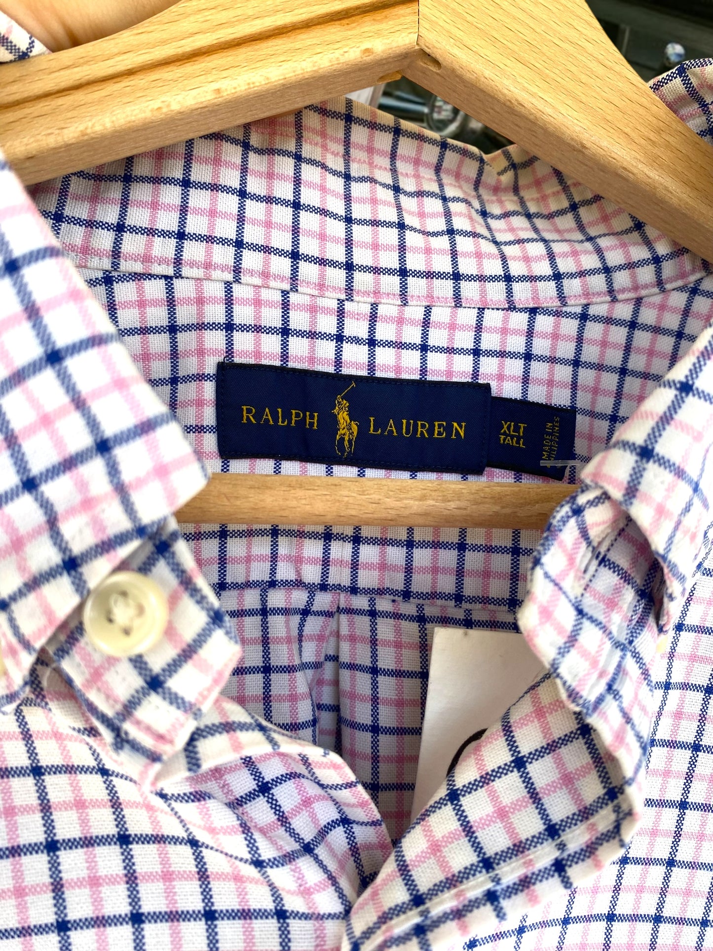 Pink and blue checkered Ralph Lauren