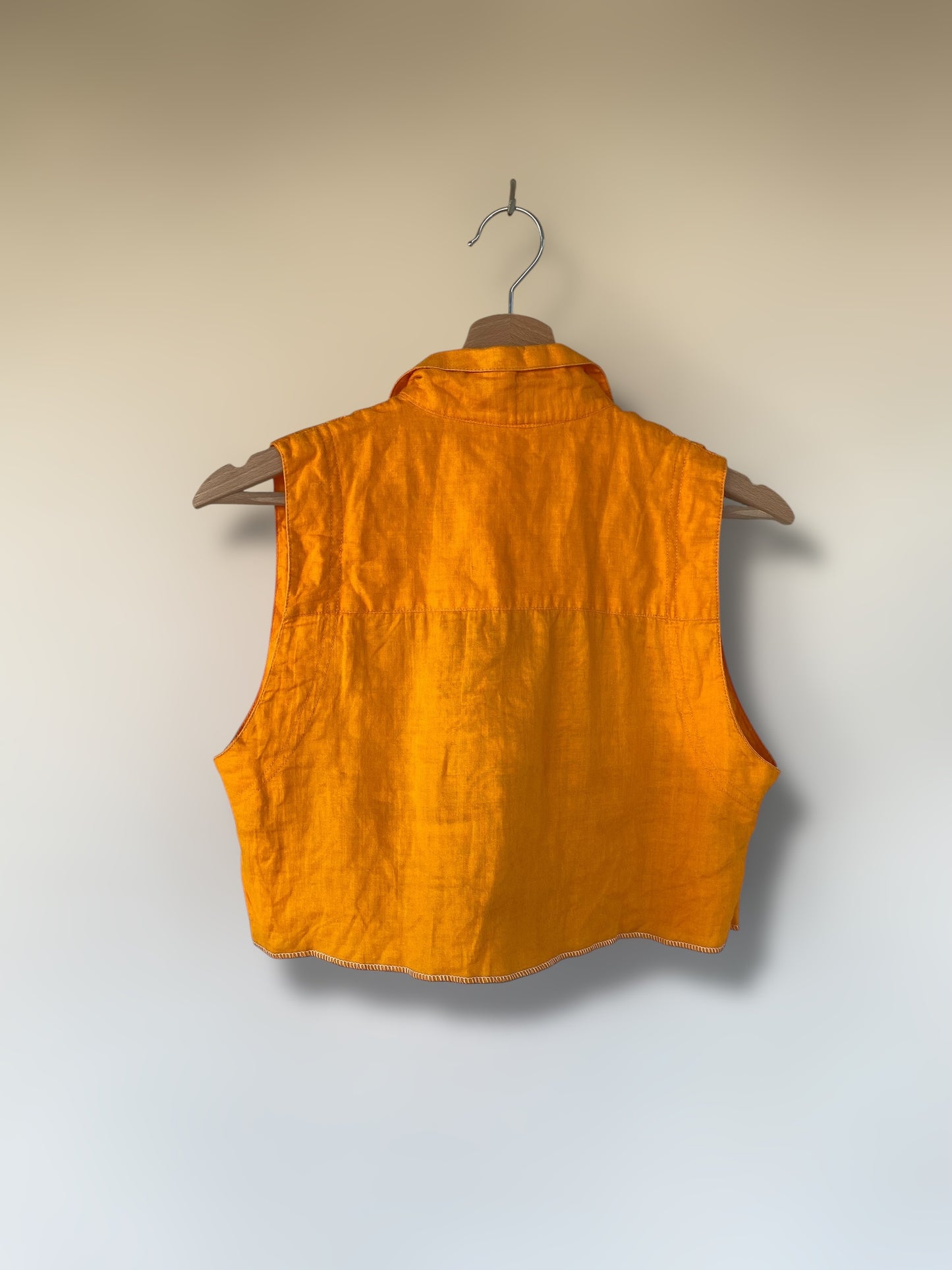 Vintage orange cropped shirt