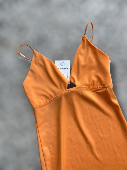00s orange mini dress 🍊