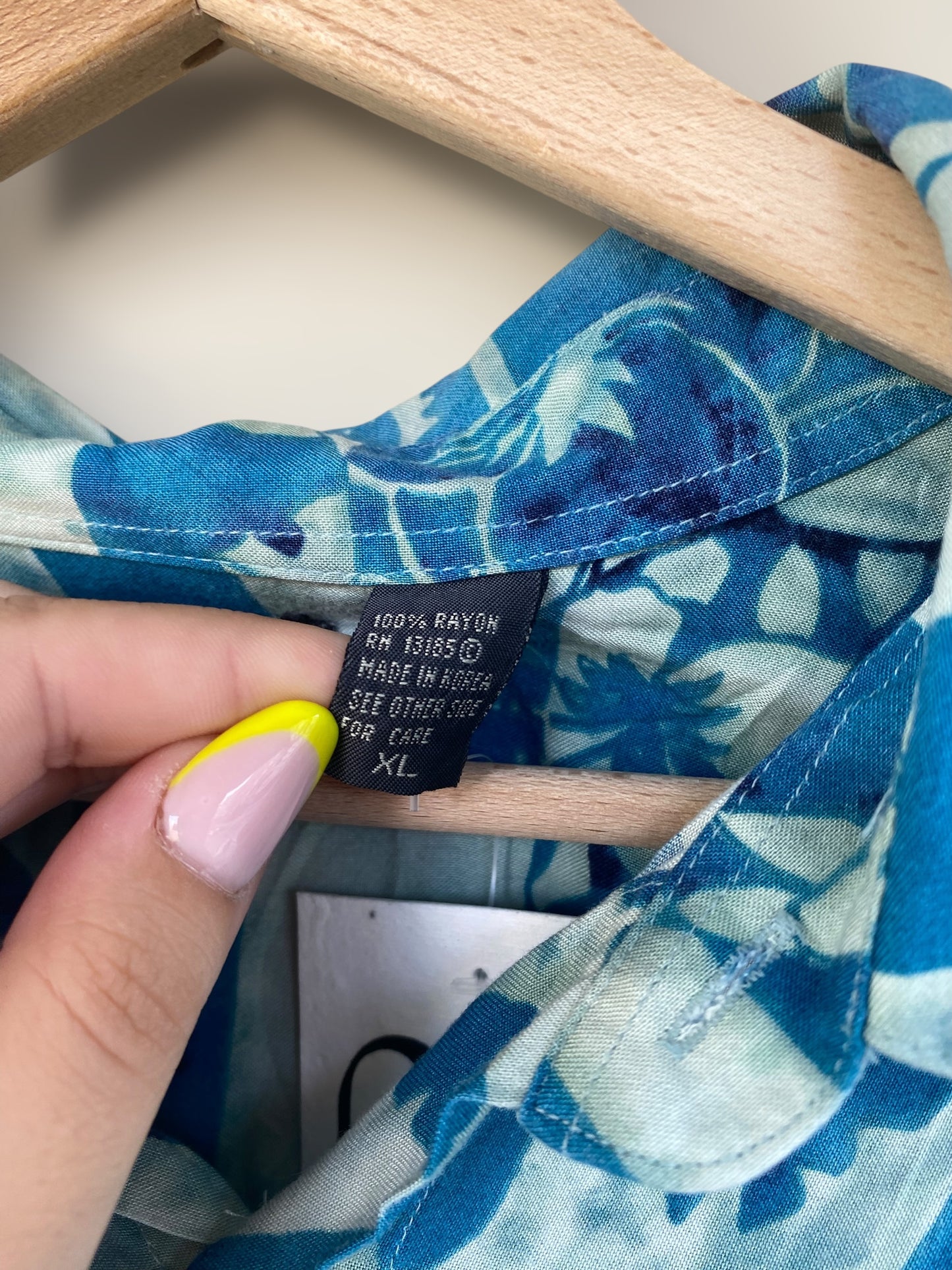 Mixed blues Hawaiian shirt