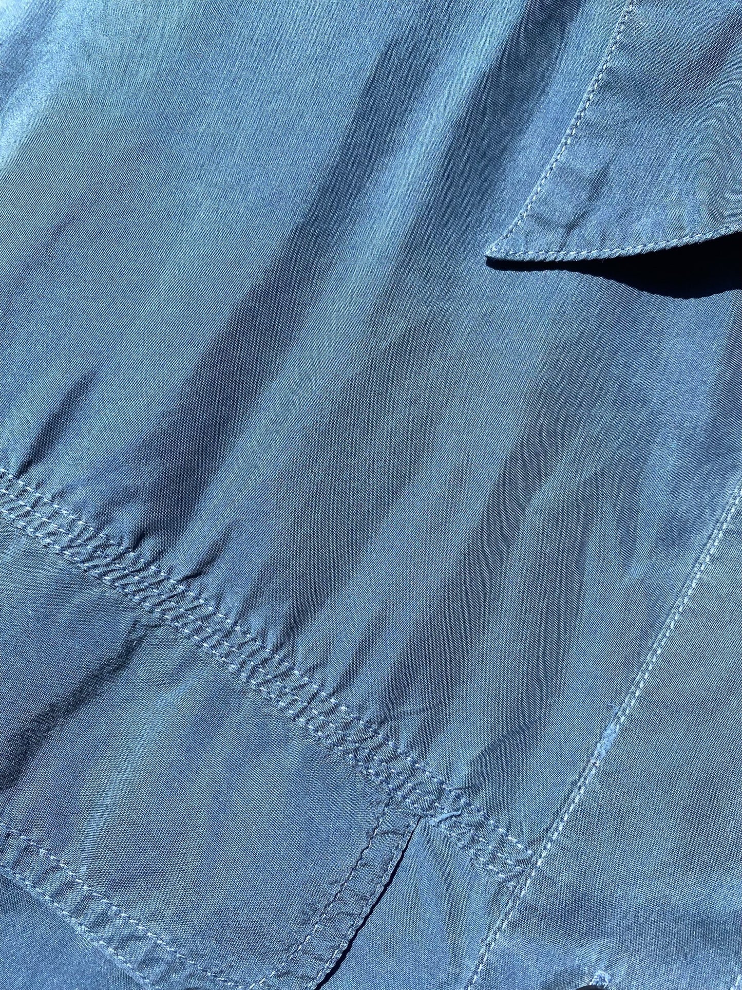 Vintage silk blue casual shirt