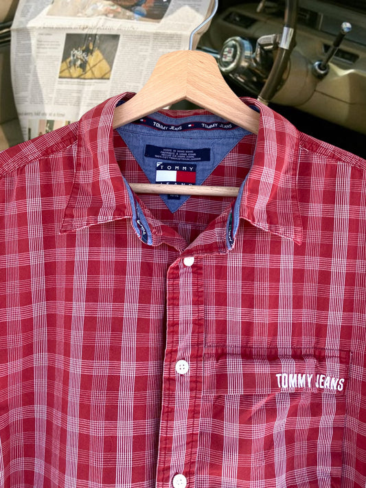 Red checkered Tommy Jeans shirt