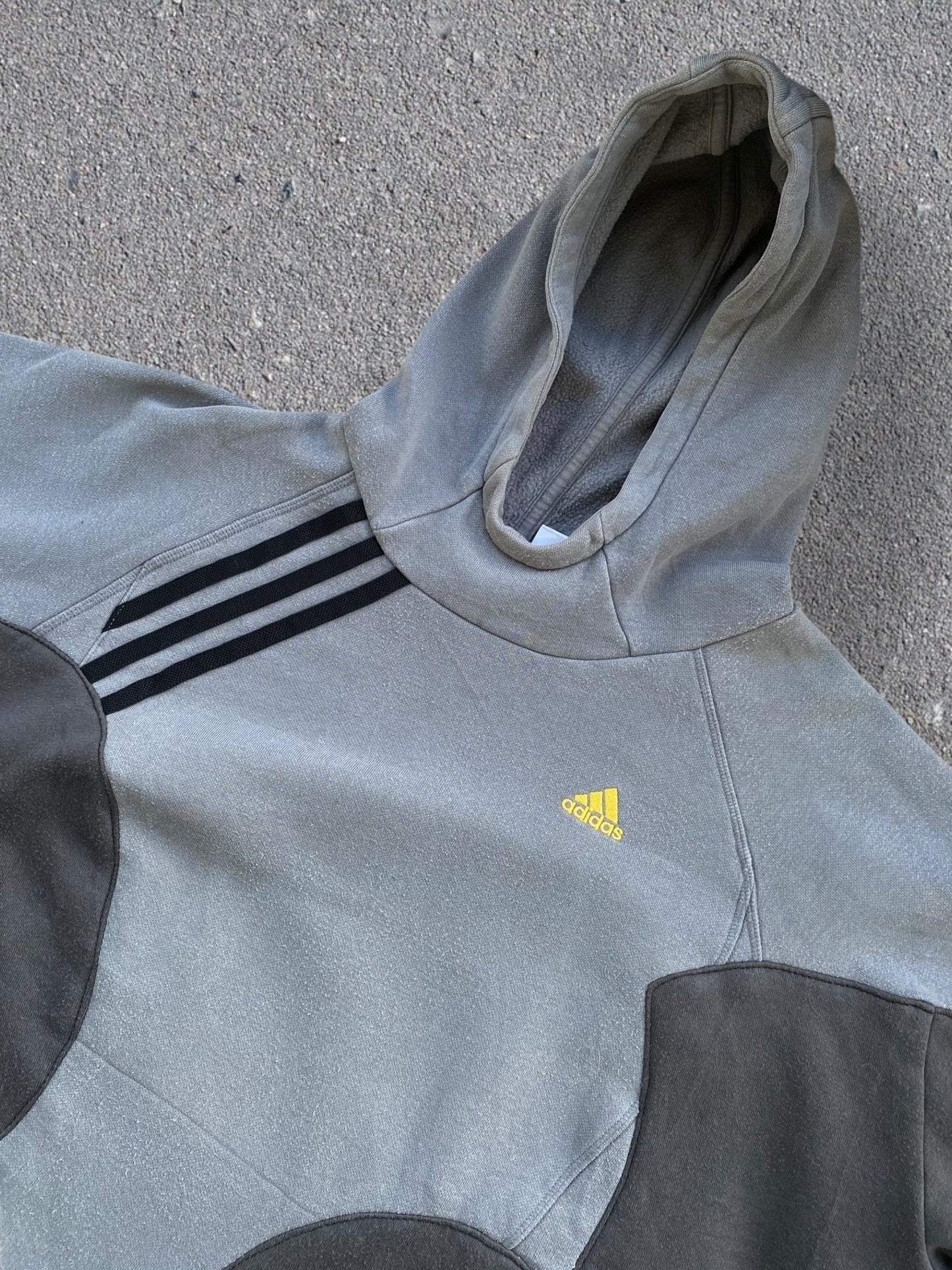 Adidas reworked grey hoodie