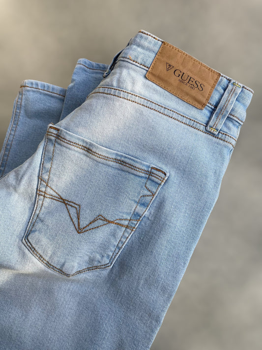Guess ligh washed low waisted jeans
