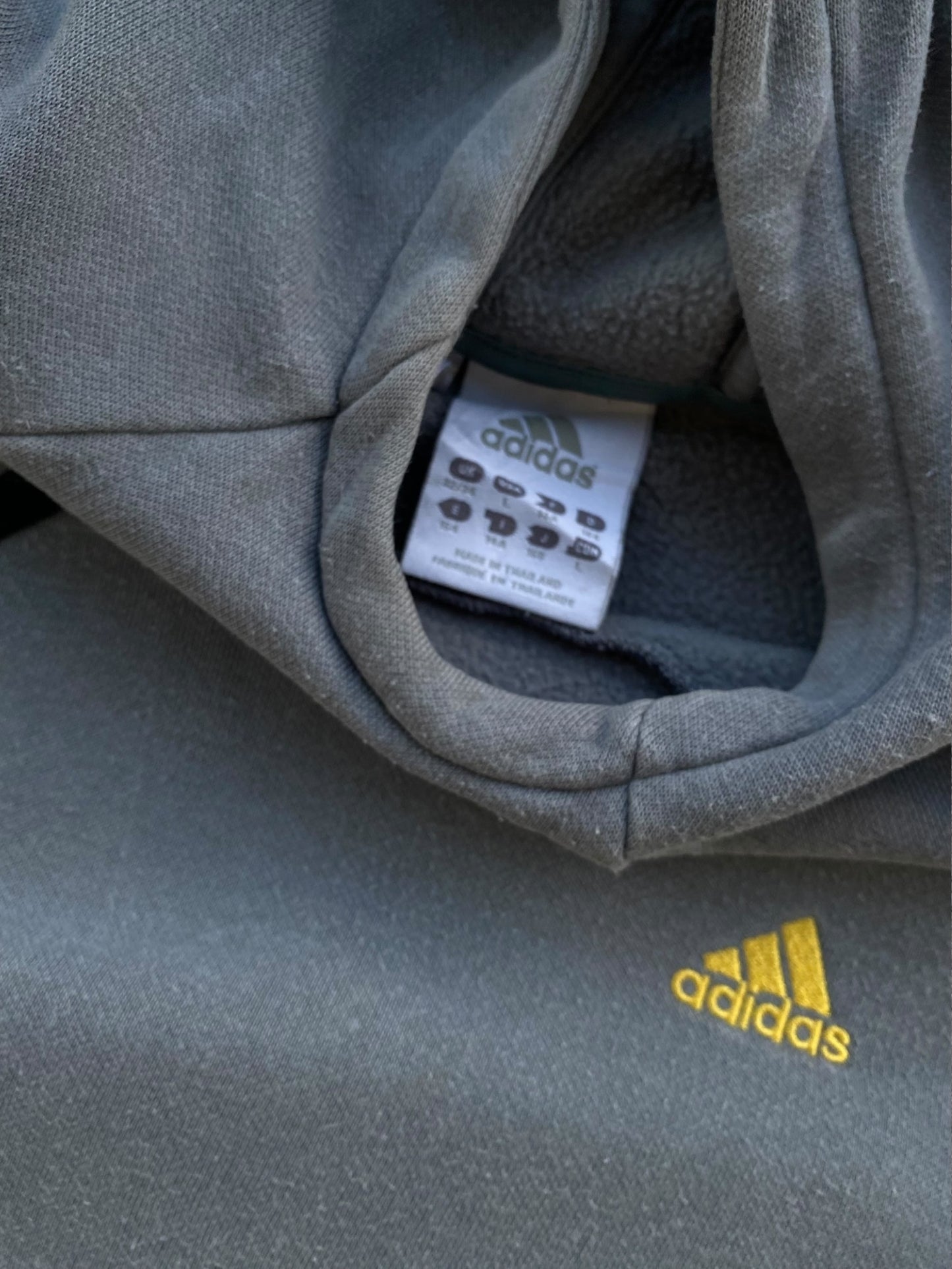 Adidas reworked grey hoodie