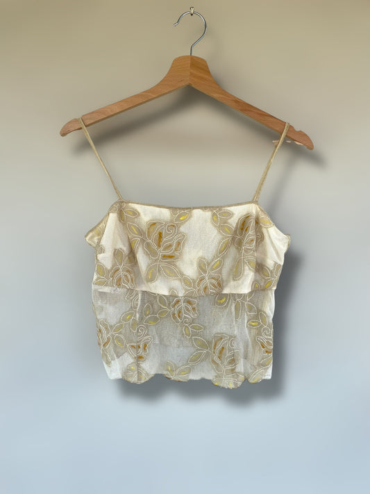 Unique vintage embroidered top