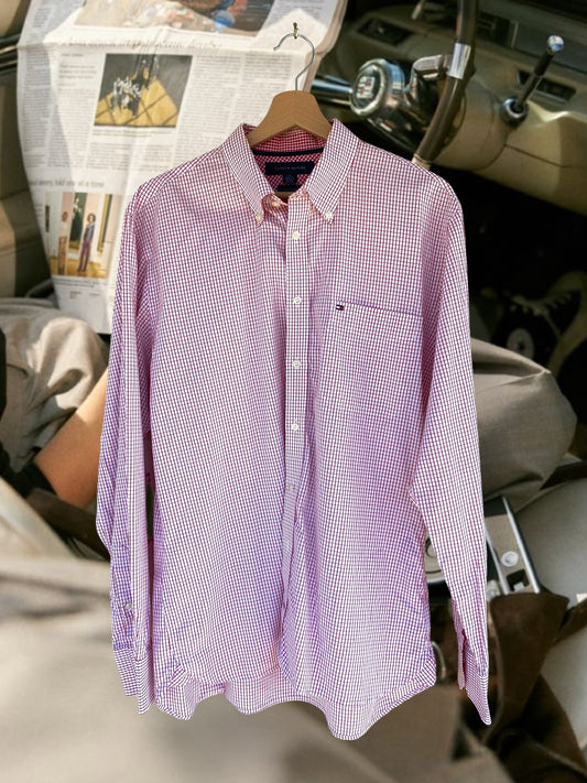 Tommy Hilfiger checkered red with white shirt