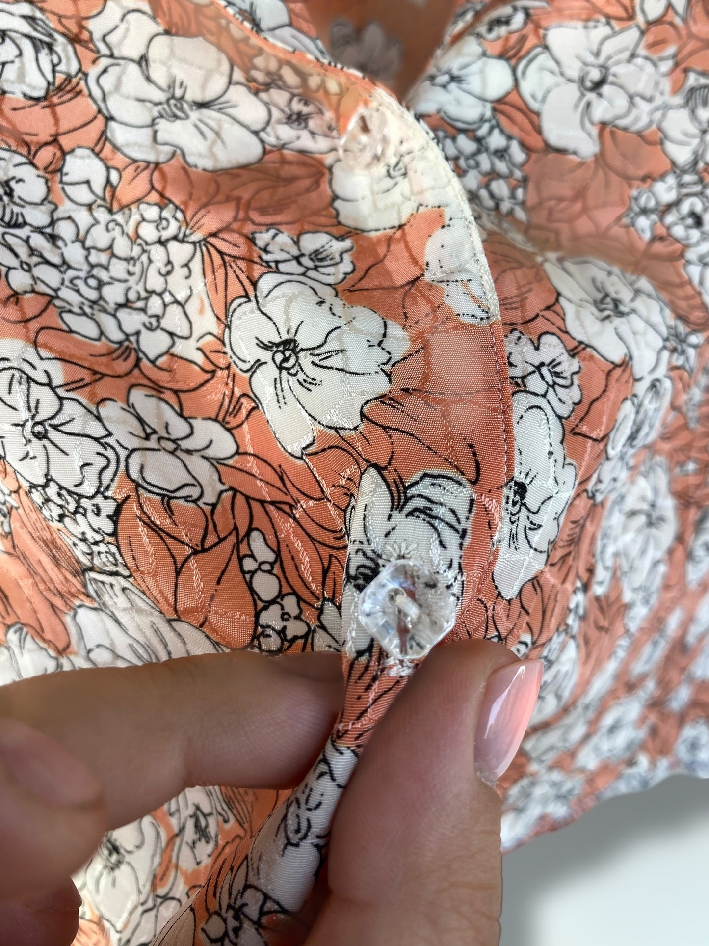 Vintage cropped shirt with flowers